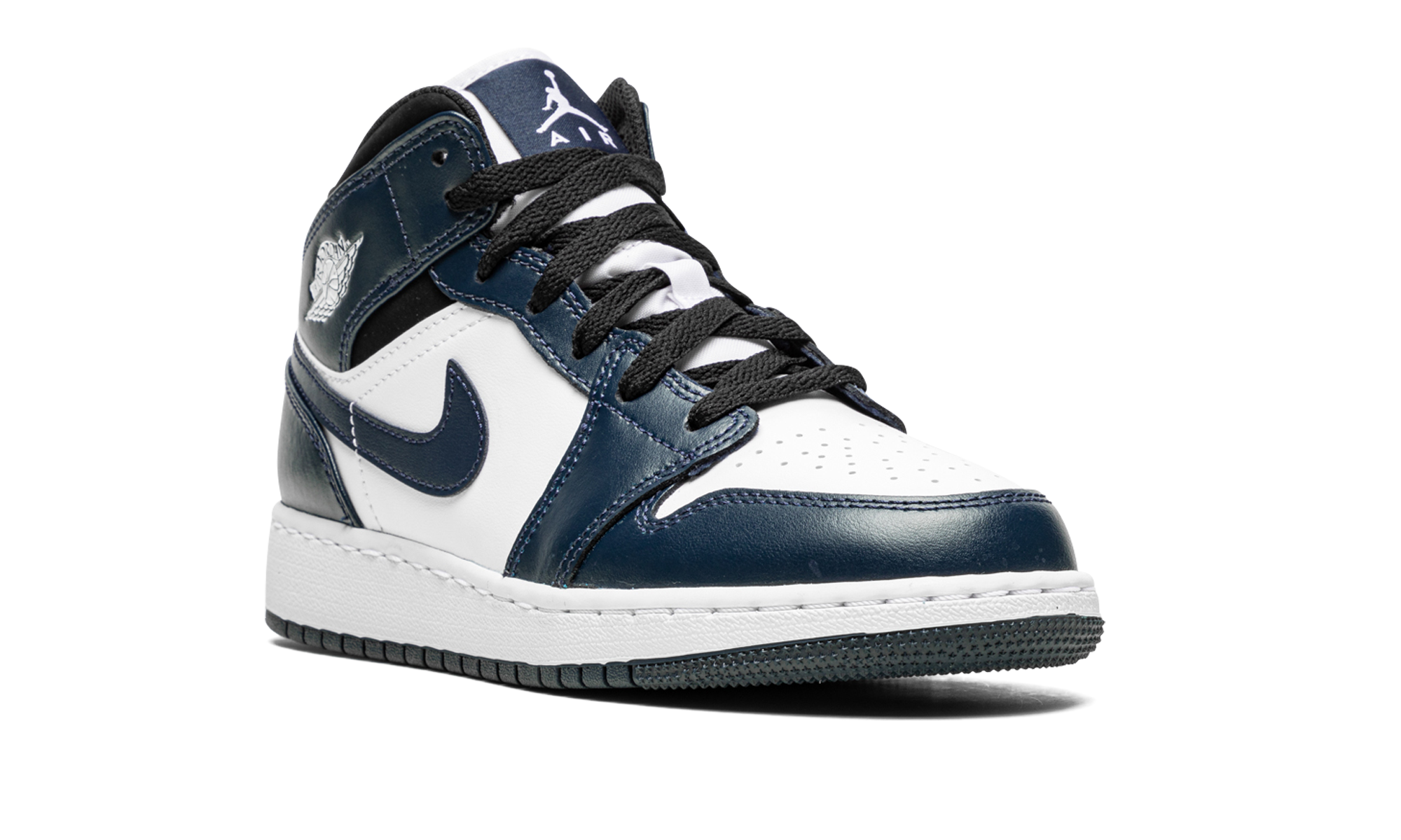jordan 1 mid armory navy gs+554725-411+diagnol right view