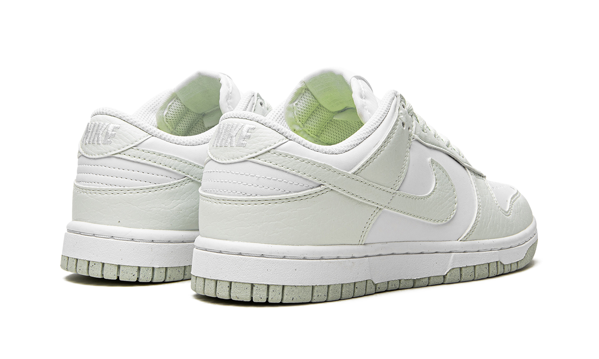 nike dunk low next nature white mint women s+DN1431-102+diagnol right behind view