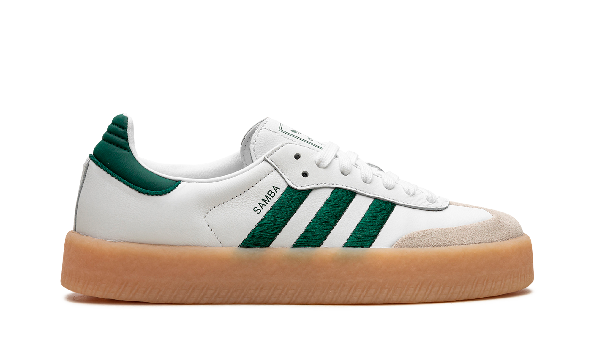 adidas sambae white collegiate green gum women s+ID0440+right view