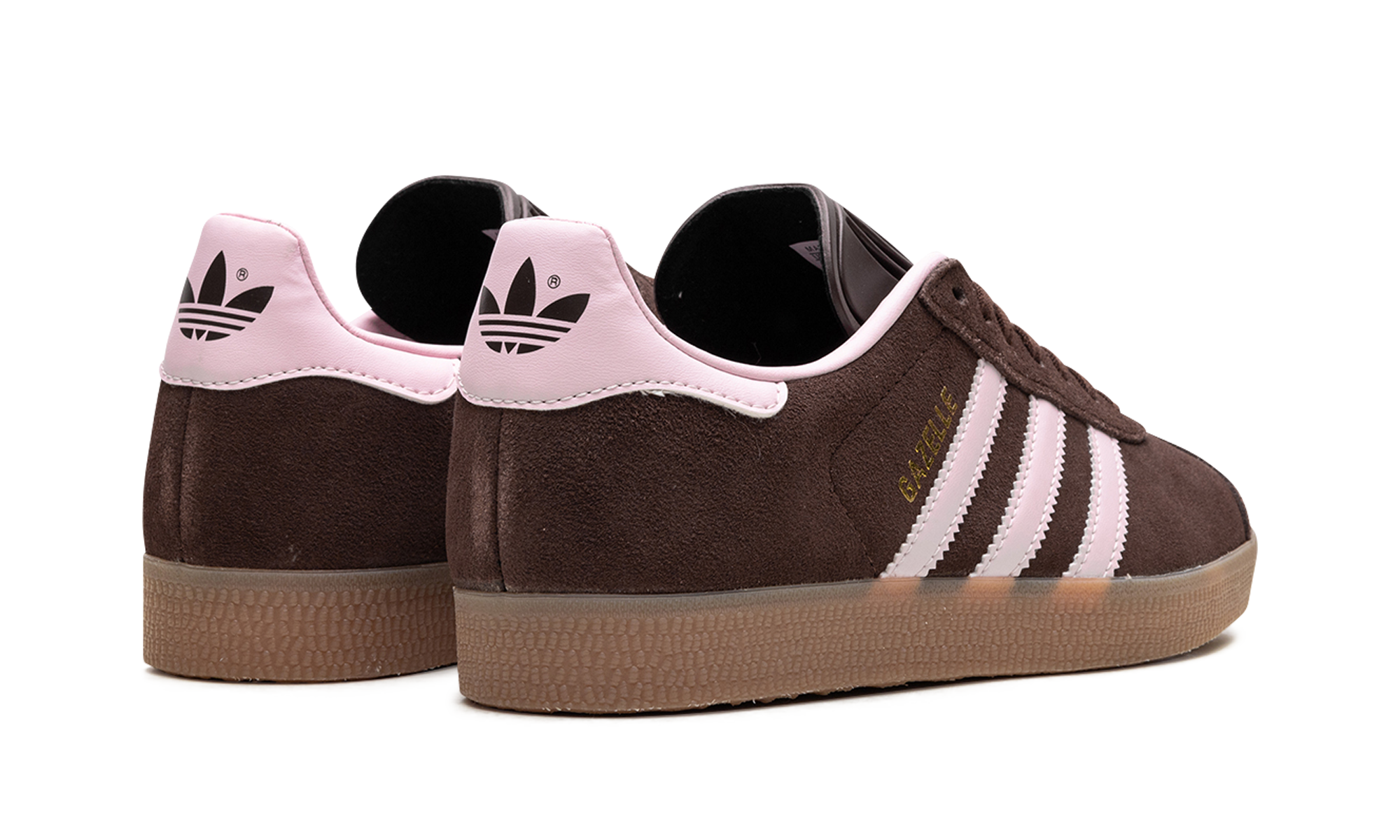 adidas gazelle auburn clear pink+JH5666+diagnol right behind view