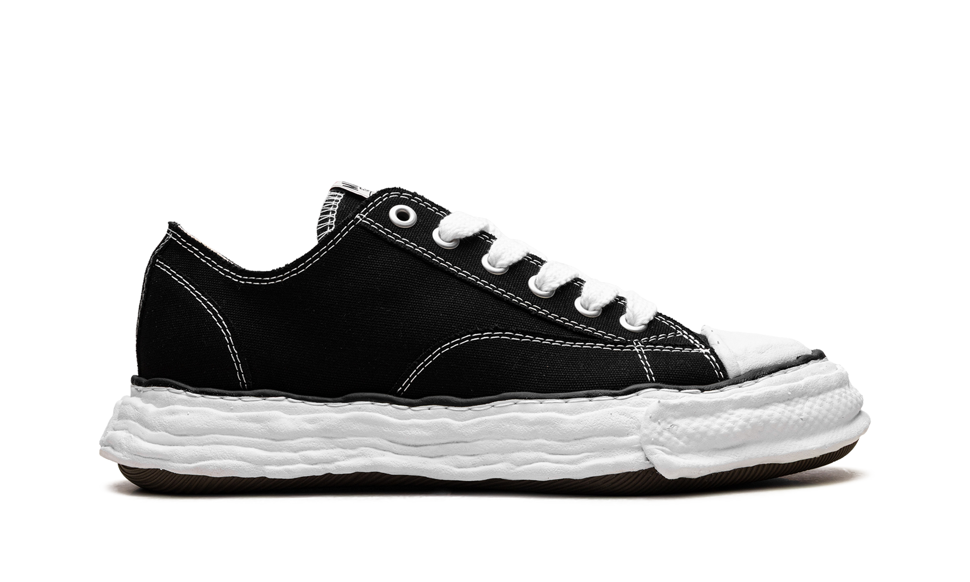maison mihara yasuhiro peterson 23 og sole canvas low black+A11FW702-BLK+right view