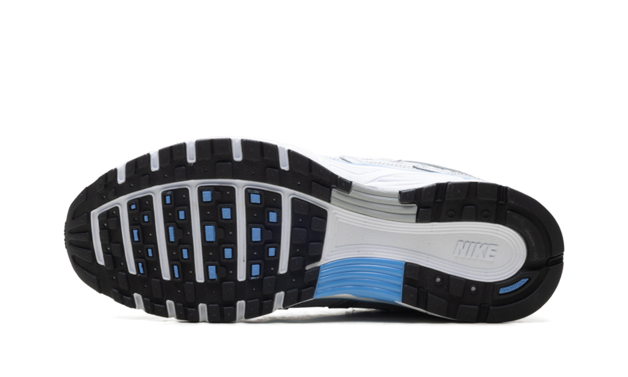 nike p 6000 metallic platinum pure platinum metallic silver university blue+CD6404-025+bottom view