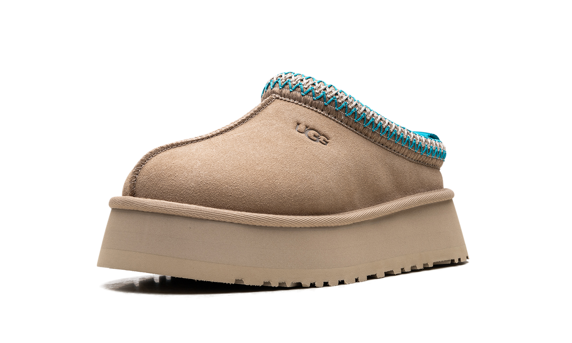 ugg tazz slipper driftwood women s+1122553-DRF+left diagnol single view