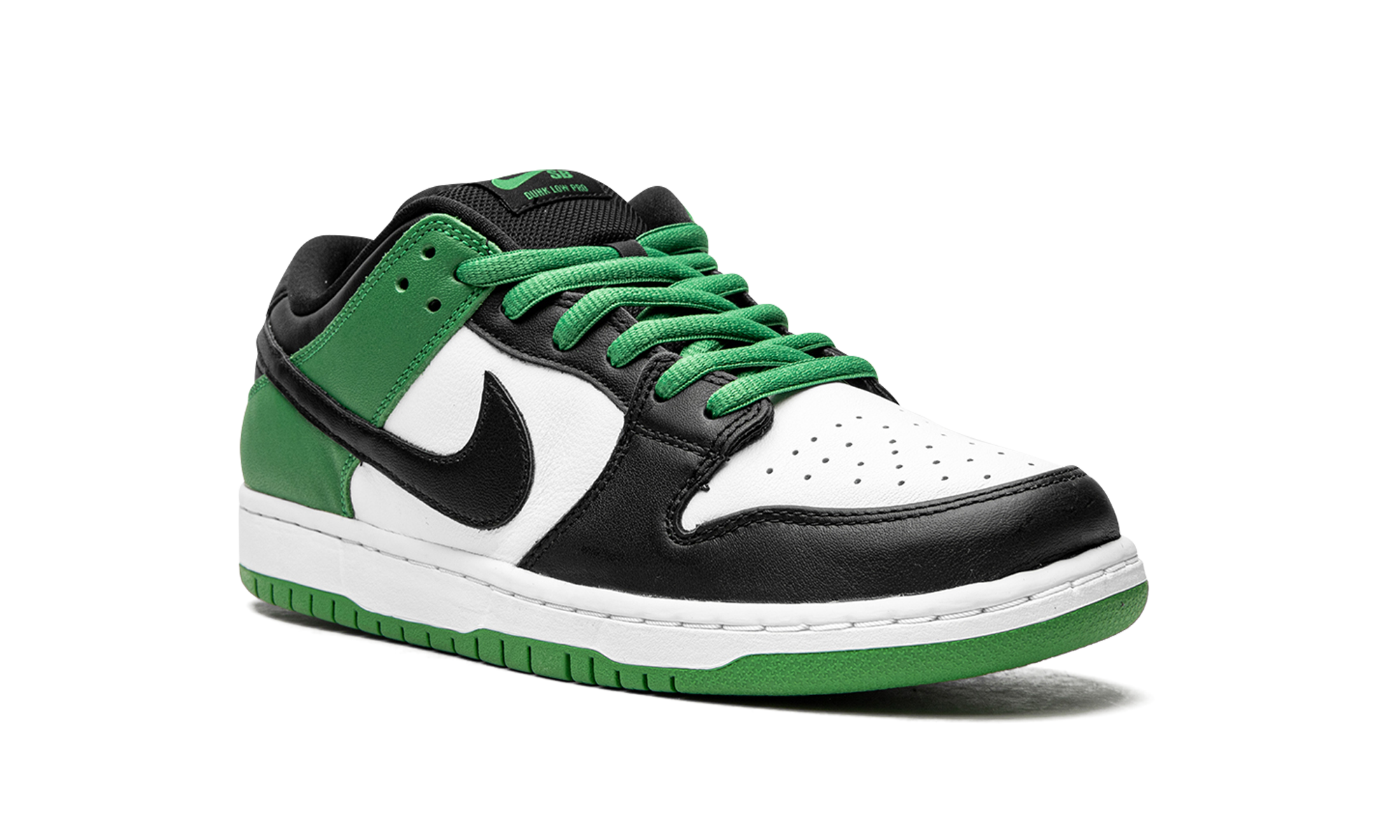 nike sb dunk low classic green+BQ6817-302+diagnol right view