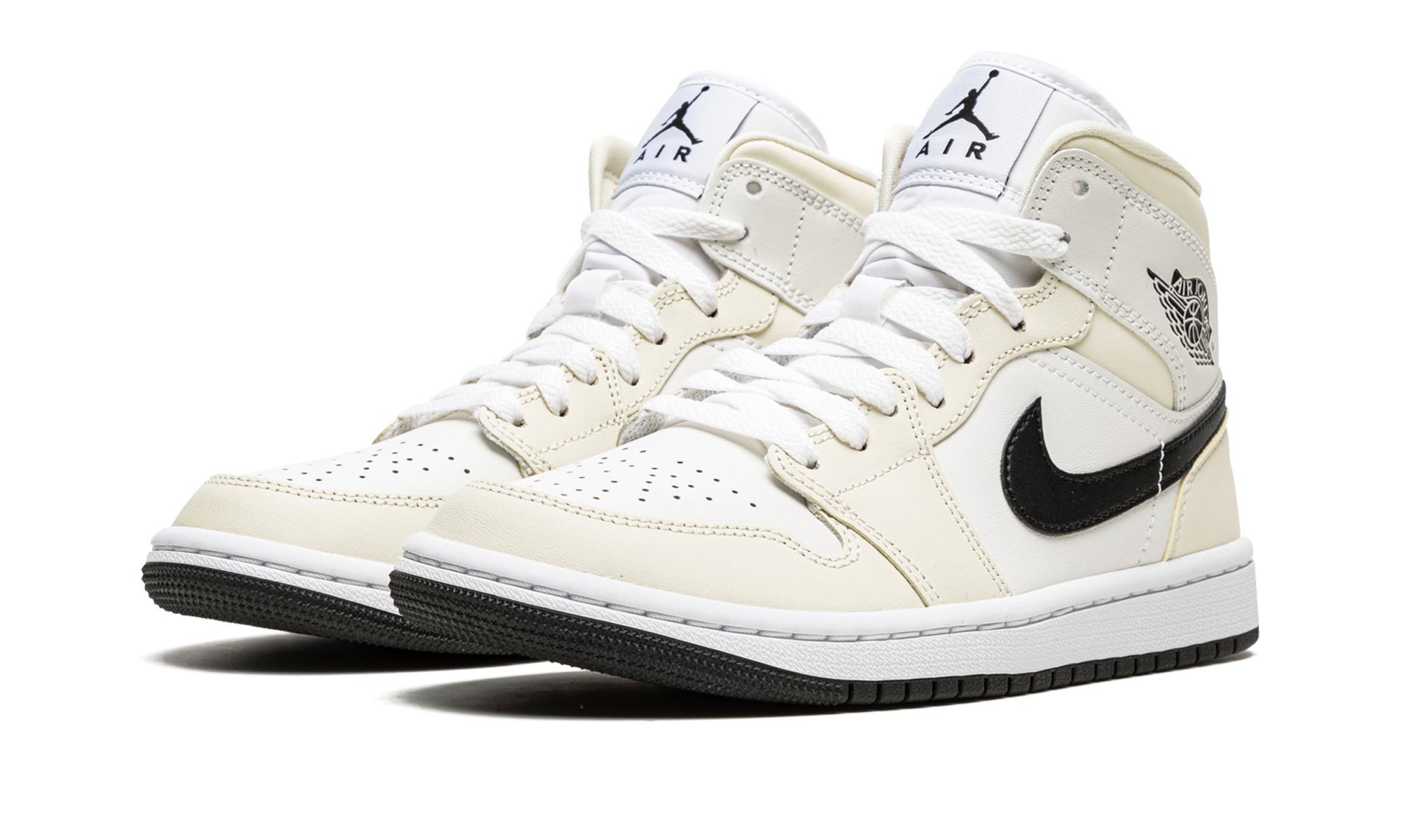 jordan 1 mid coconut milk women s+BQ6472-121+diagnol left view