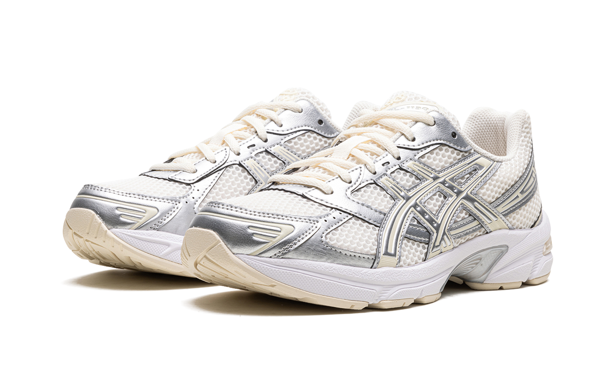 asics gel 1130 cream pure silver women s+1202A164-107+diagnol left view