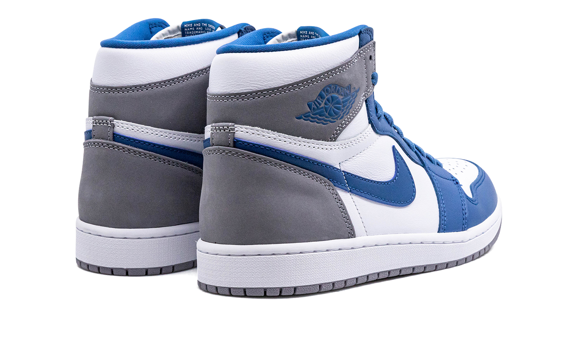 jordan 1 retro high og true blue+DZ5485-410+diagnol right behind view