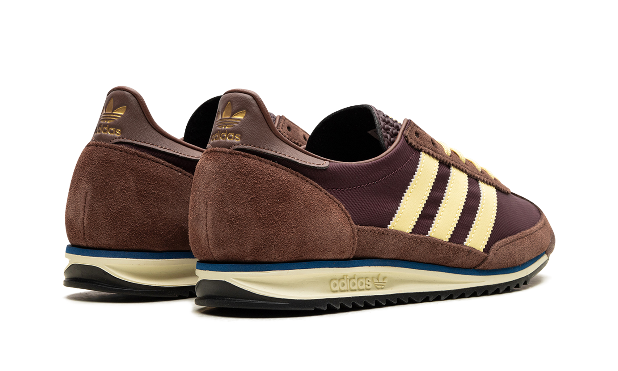 adidas sl 72 og maroon preloved brown women s+IE3425+diagnol right behind view