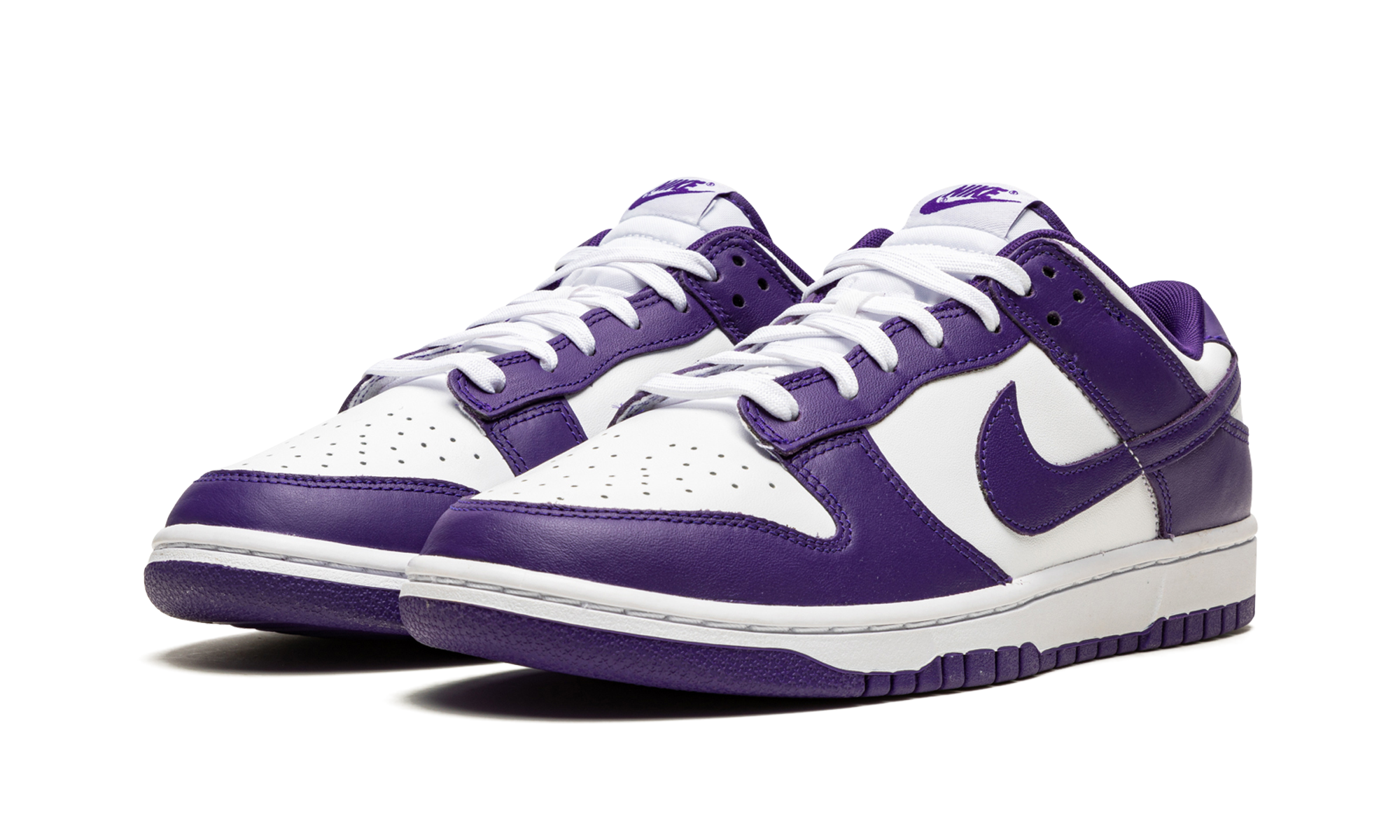 nike dunk low championship court purple+DD1391-104+diagnol left view