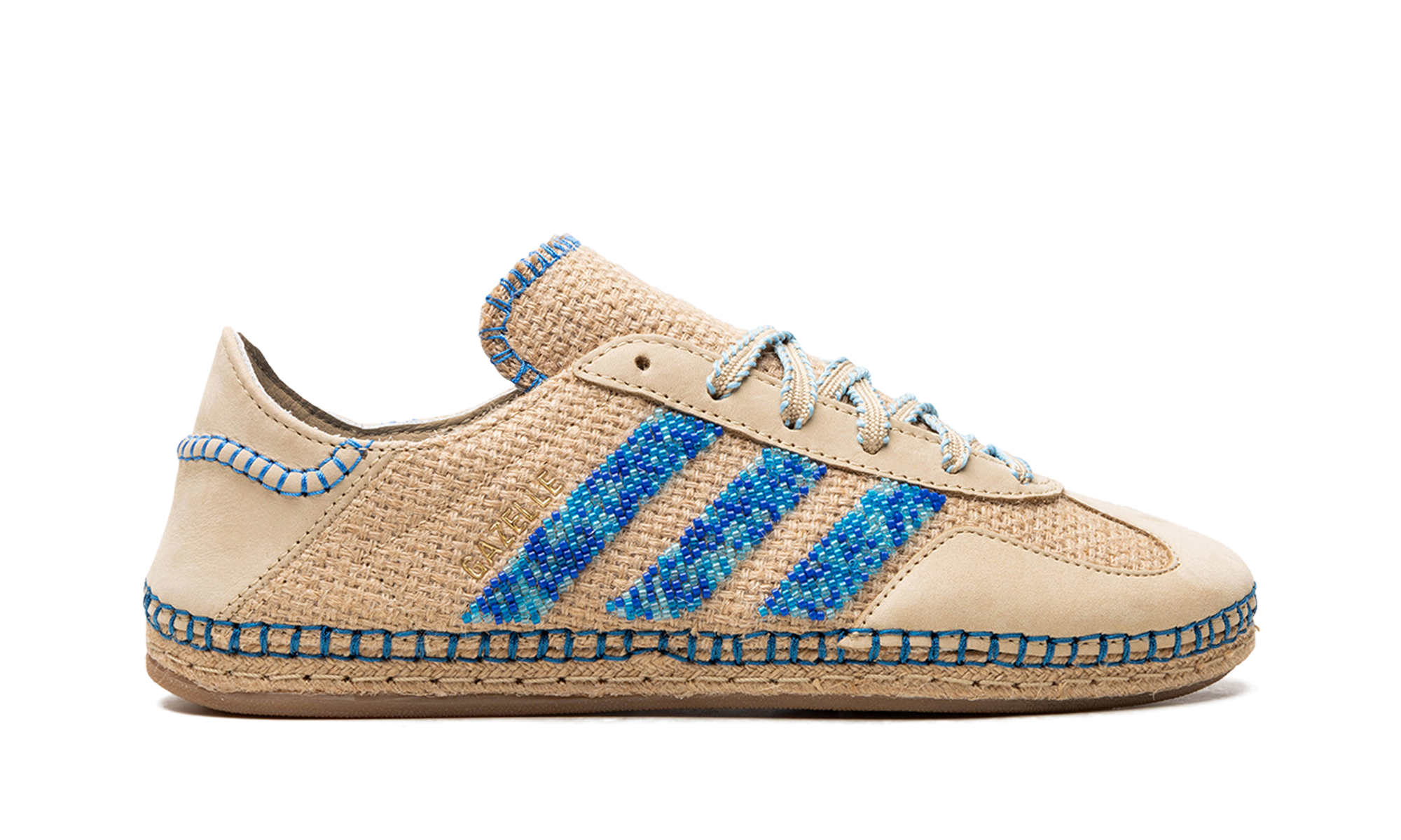 adidas gazelle clot linen khaki+IH3641+right view