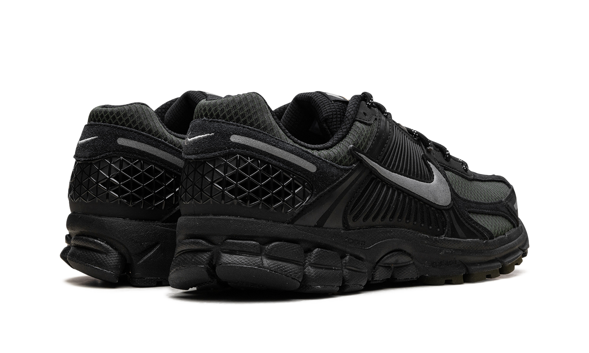 nike zoom vomero 5 black sequoia+HV2527-001+diagnol right behind view