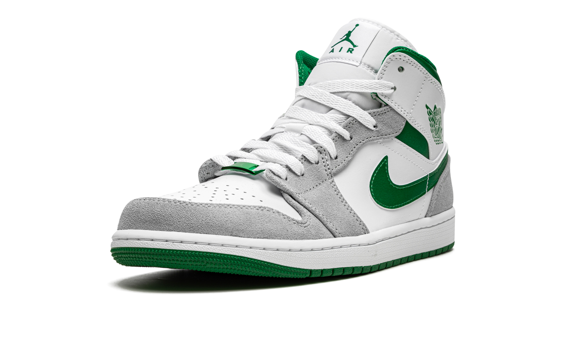 jordan 1 mid se grey green+DC7294-103+left diagnol single view