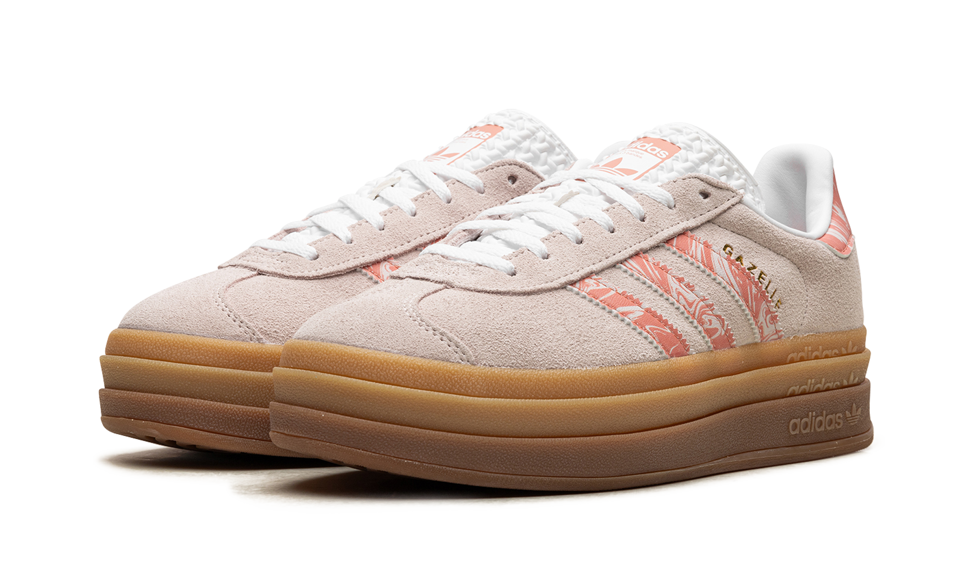 adidas gazelle bold putty mauve women s+ID3739+diagnol left view