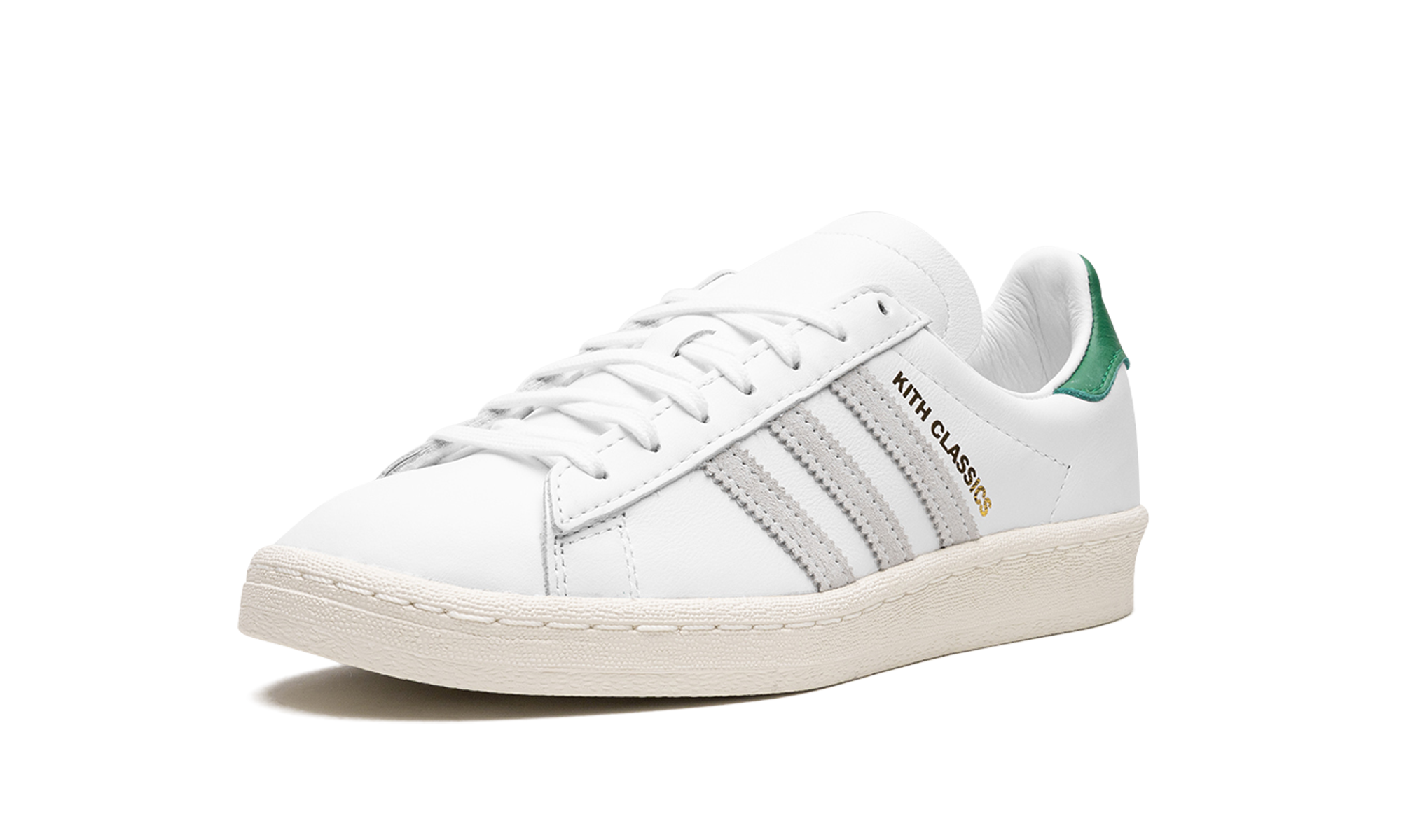 adidas campus 80s kith classics white green+FY3518+left diagnol single view