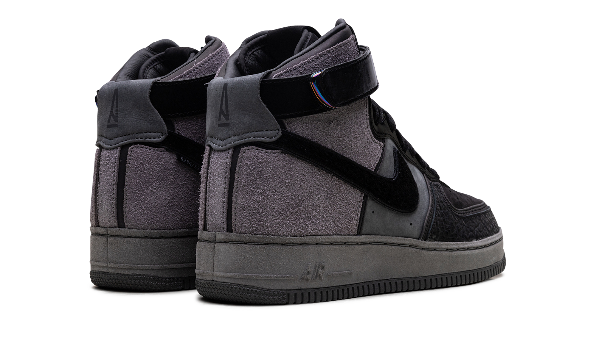 nike air force 1 high a ma maniere hand wash cold+CT6665-001+diagnol right behind view