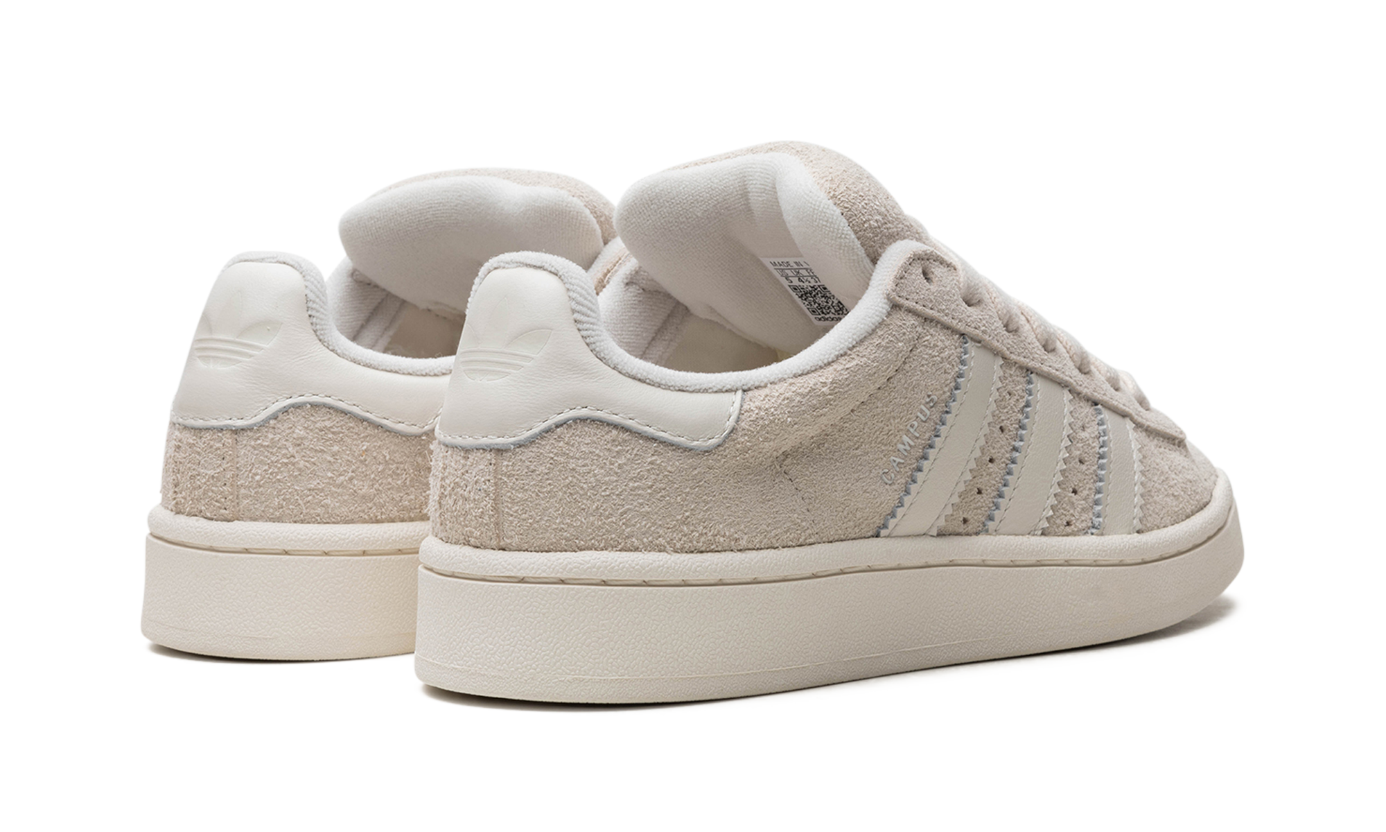 adidas campus 00s wonder white chalk white core black+IH9863+diagnol right behind view