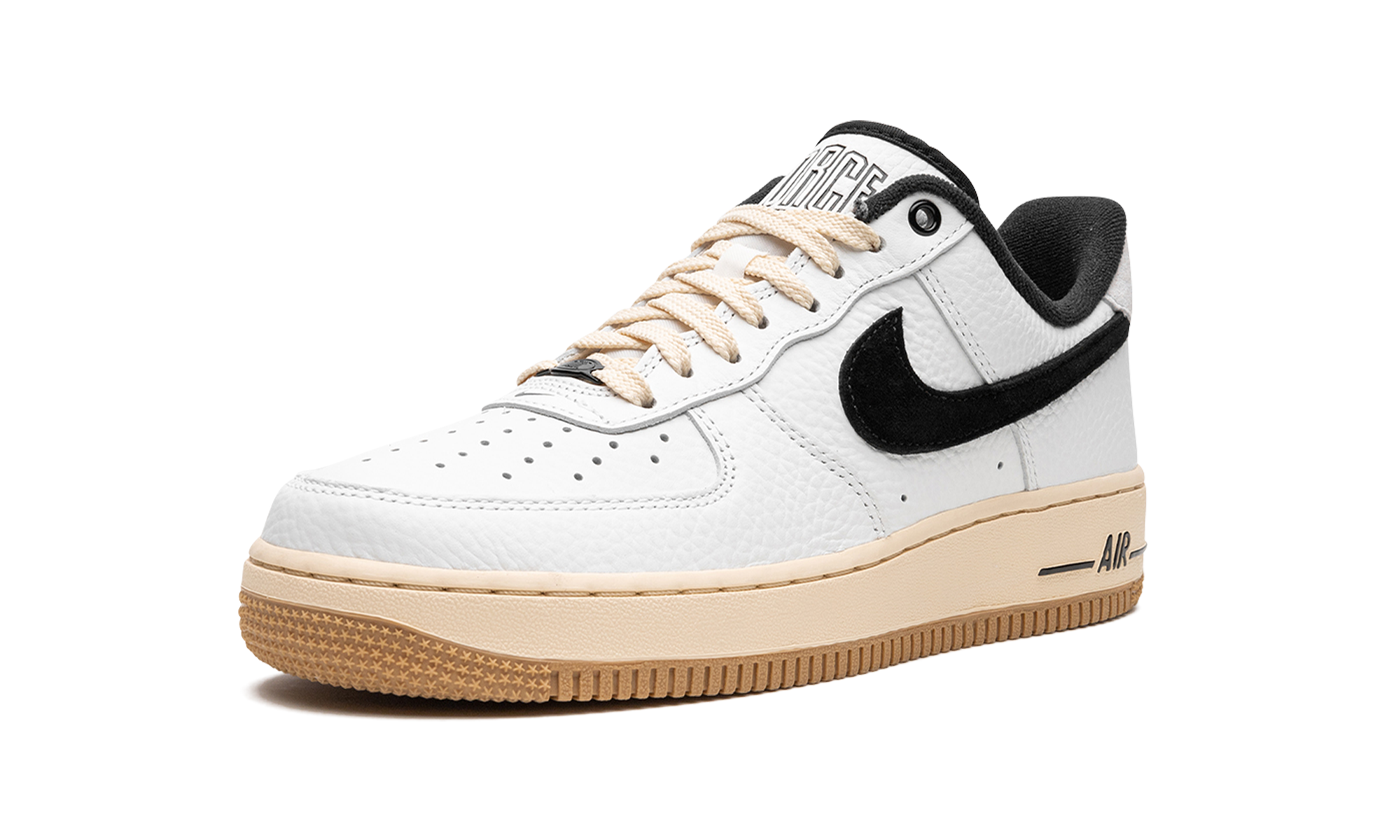 nike air force 1 07 lx low command force summit white black women s+DR0148-101+left diagnol single view