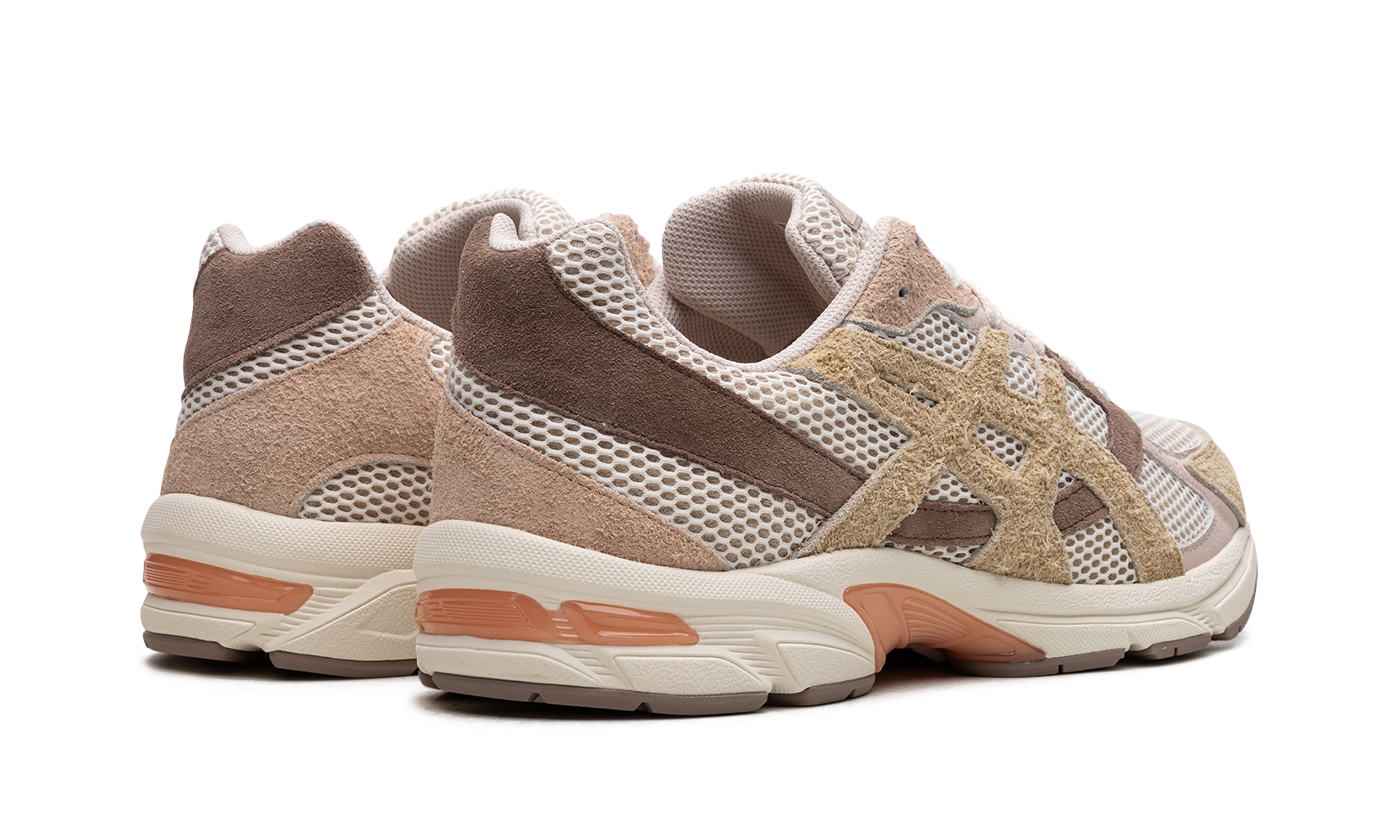 asics gel 1130 birch sand+1203A327-201+diagnol right behind view