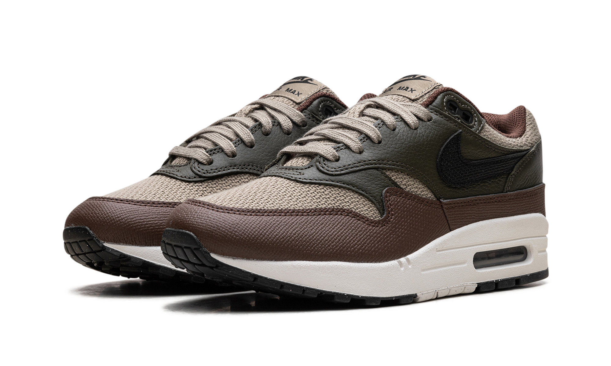 nike air max 1 essential prm neutral olive cacao wow+HF1516-200+diagnol left view