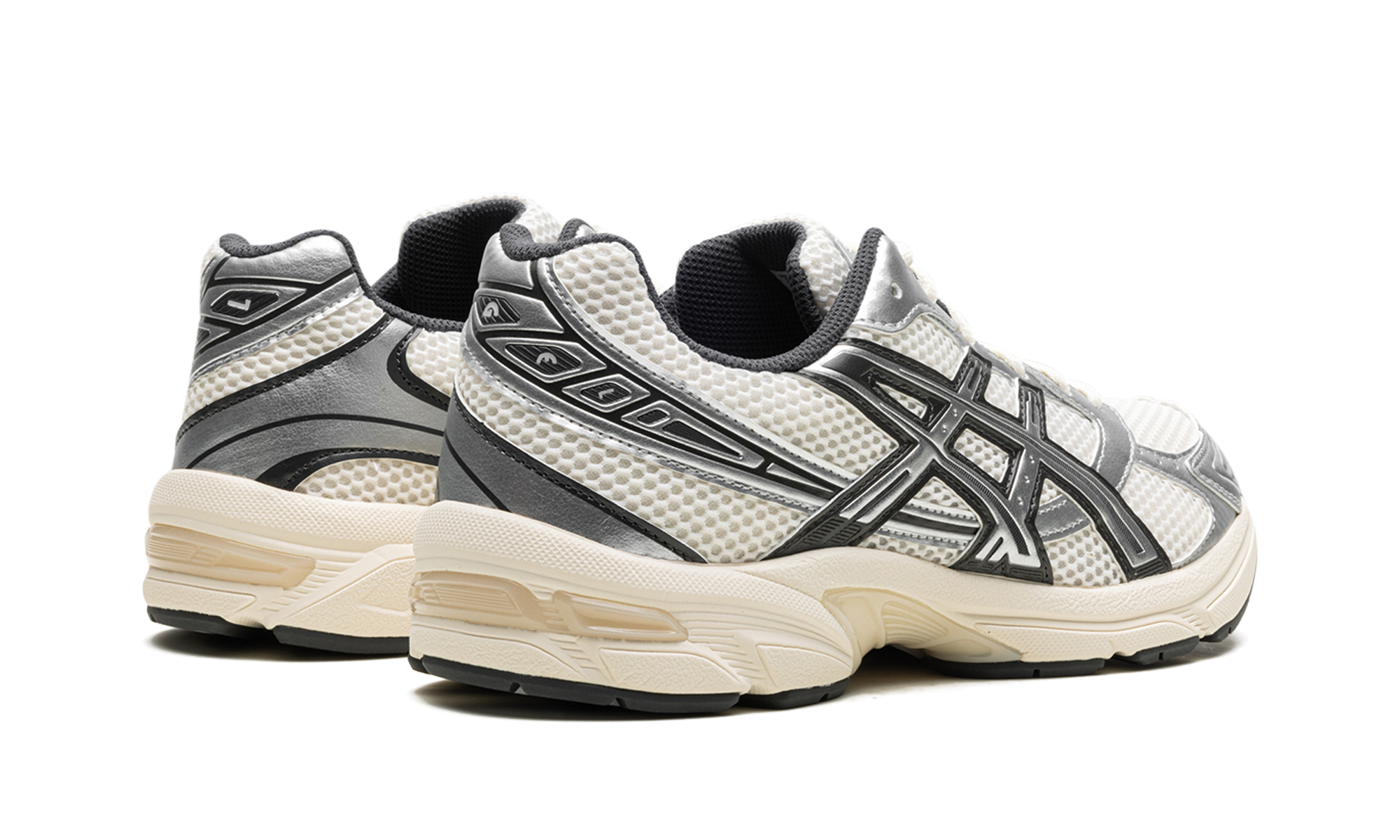 asics gel 1130 cream pure silver+1203A310-100+diagnol right behind view