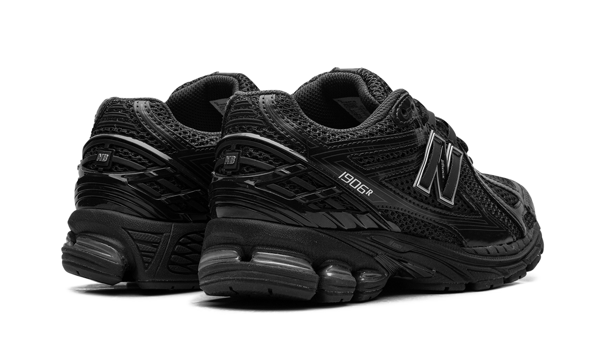 new balance 1906r black metallic silver+M1906RJB+diagnol right behind view
