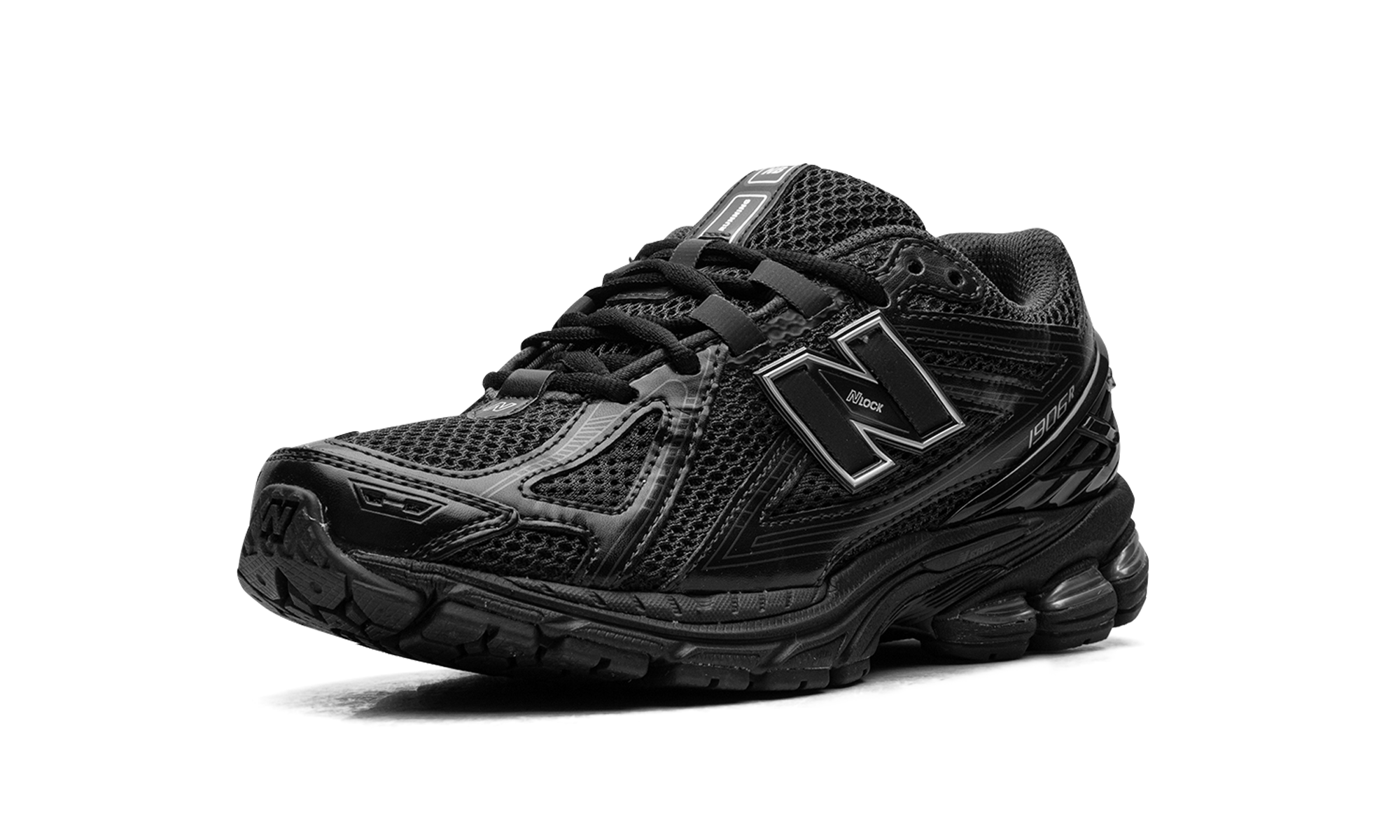 new balance 1906r black metallic silver+M1906RJB+left diagnol single view