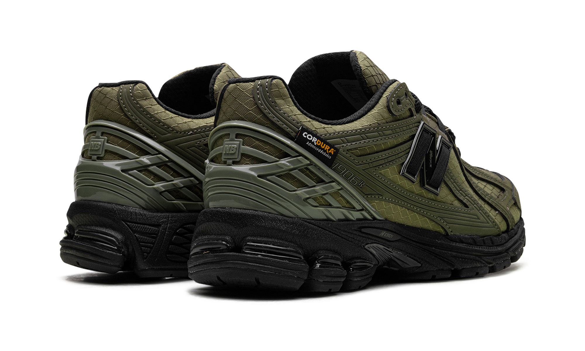 new balance 1906r cordura dark camo green+M1906RWA+diagnol right behind view