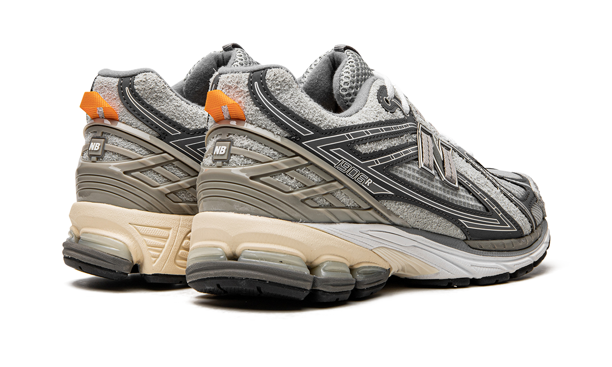 new balance 1906r n hoolywood x invincible grey swan+M1906RNI+diagnol right behind view