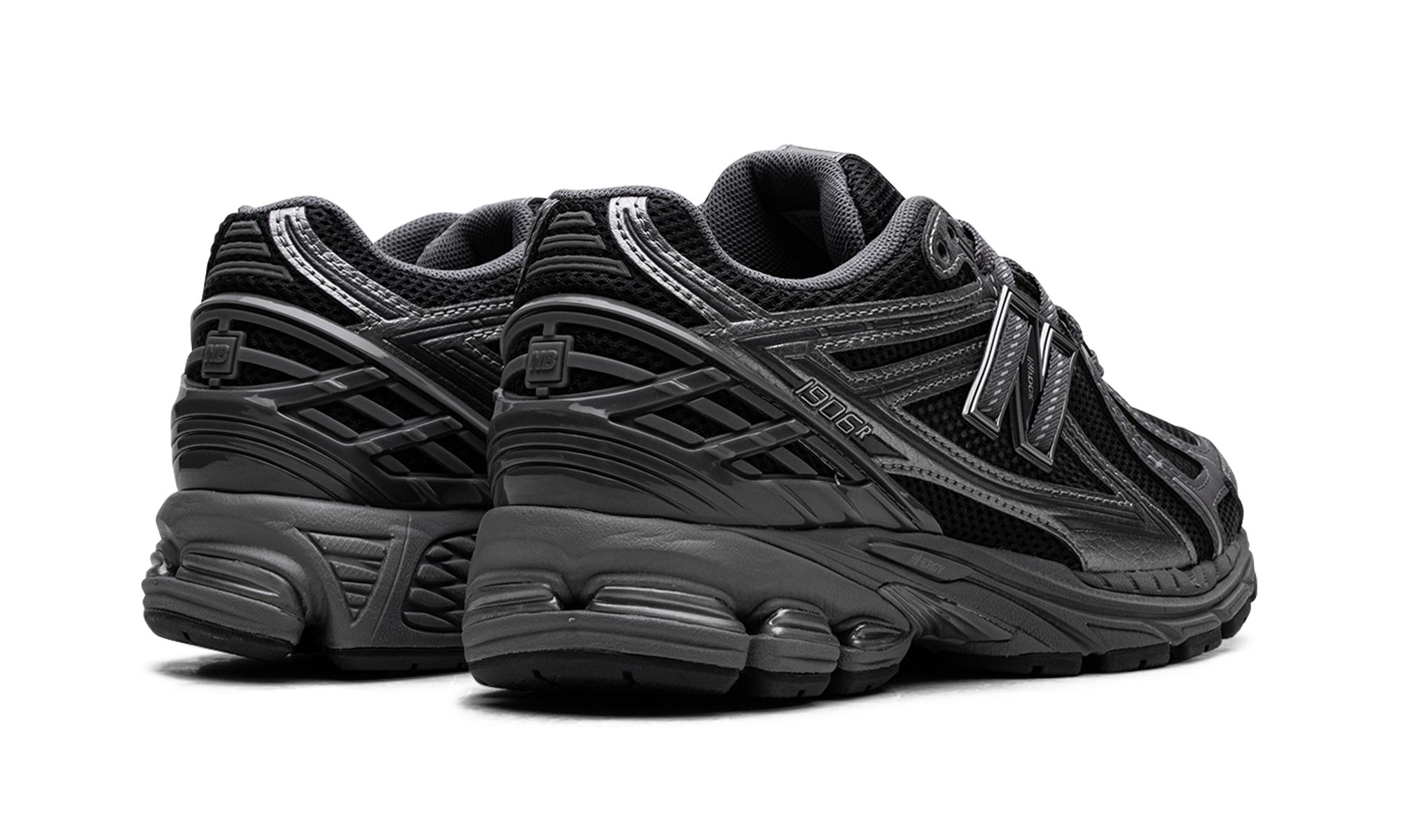 new balance 1906r phantom dark grey metallic silver+M1906RES+diagnol right behind view