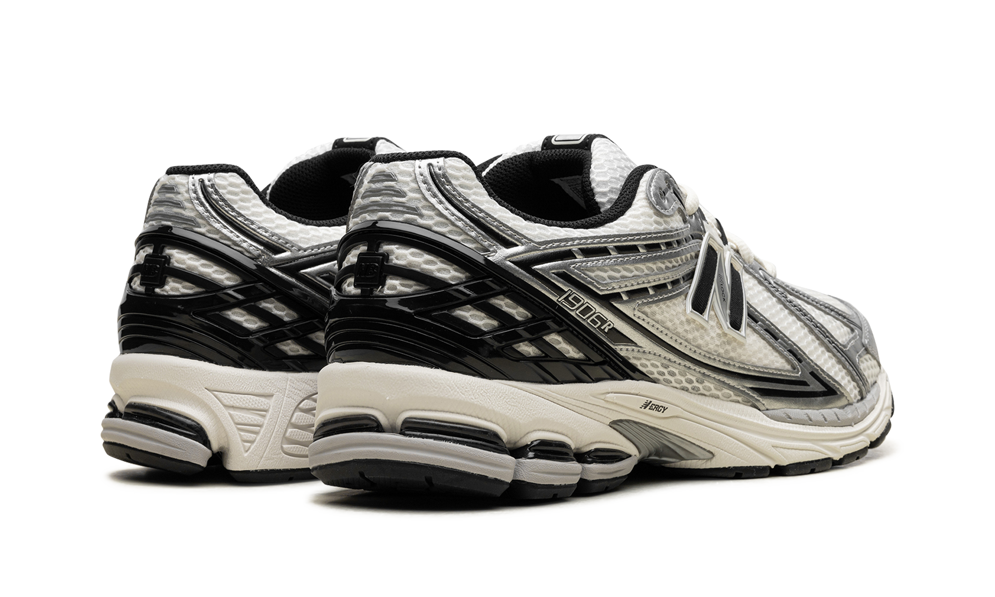 new balance 1906r silver black+M1906RER+diagnol right behind view