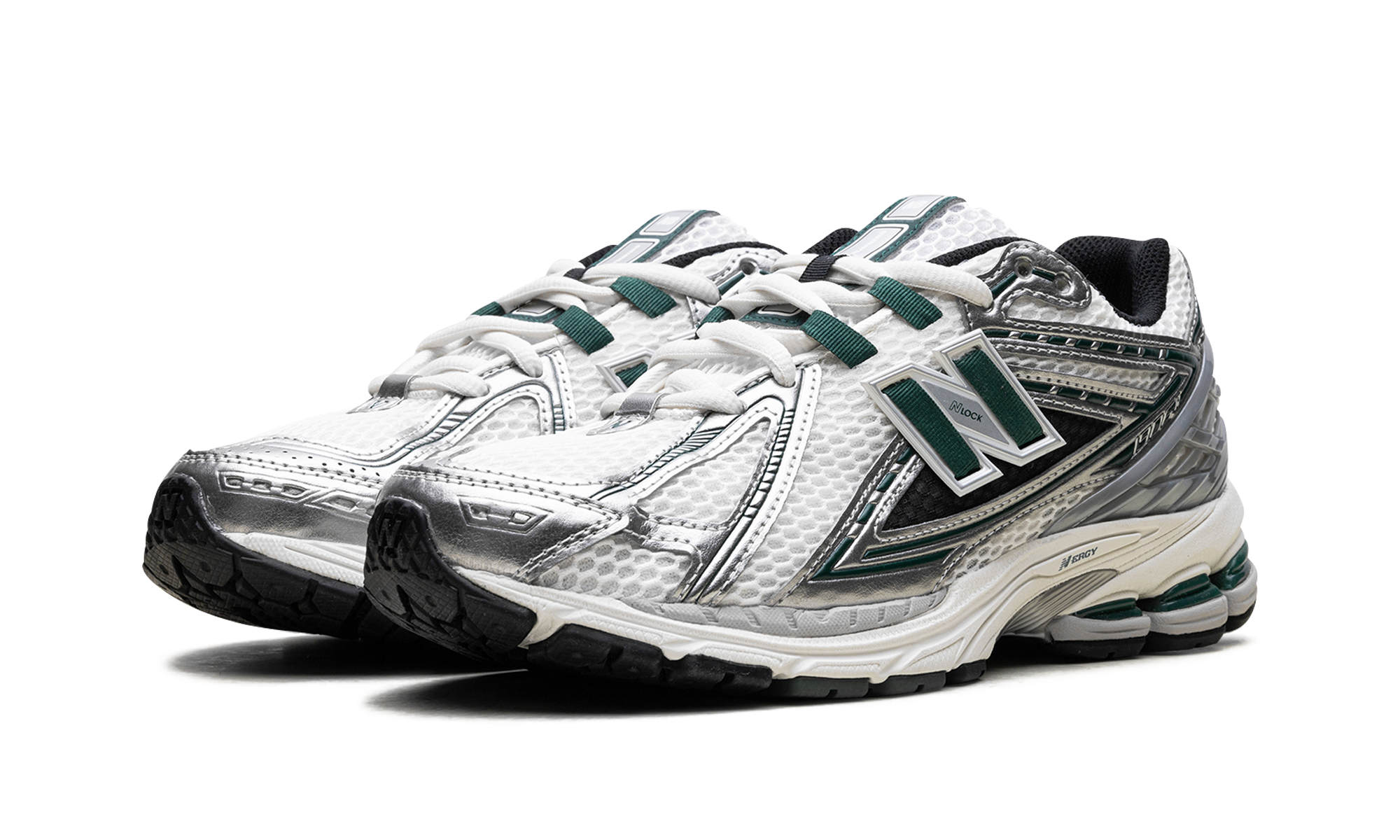 new balance 1906r silver metallic nightwatch green+M1906REU+diagnol left view