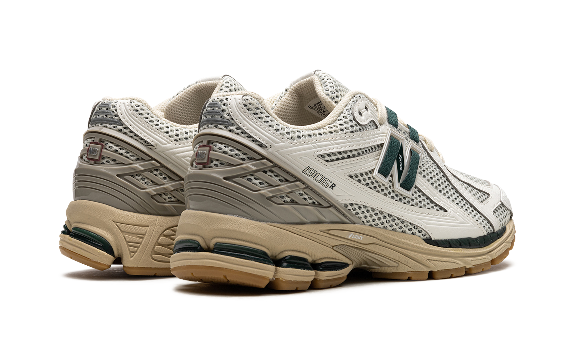 new balance 1906r white green cream+M1906RQ+diagnol right behind view