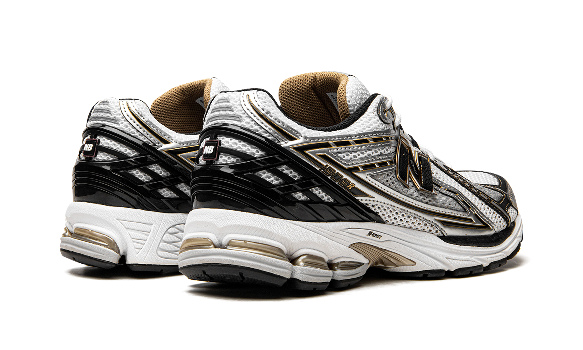 new balance 1906r white metallic gold+M1906RA+diagnol right behind view
