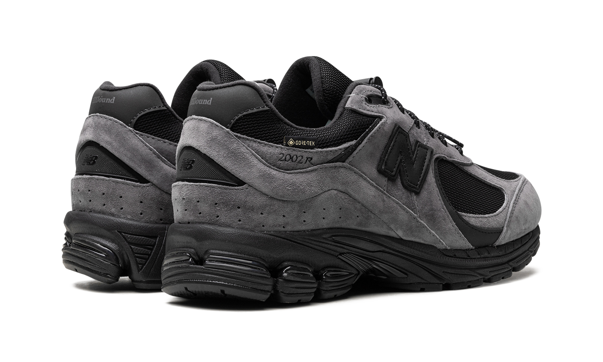 new balance 2002r gore tex jjjjound charcoal+M2002RXZ+diagnol right behind view