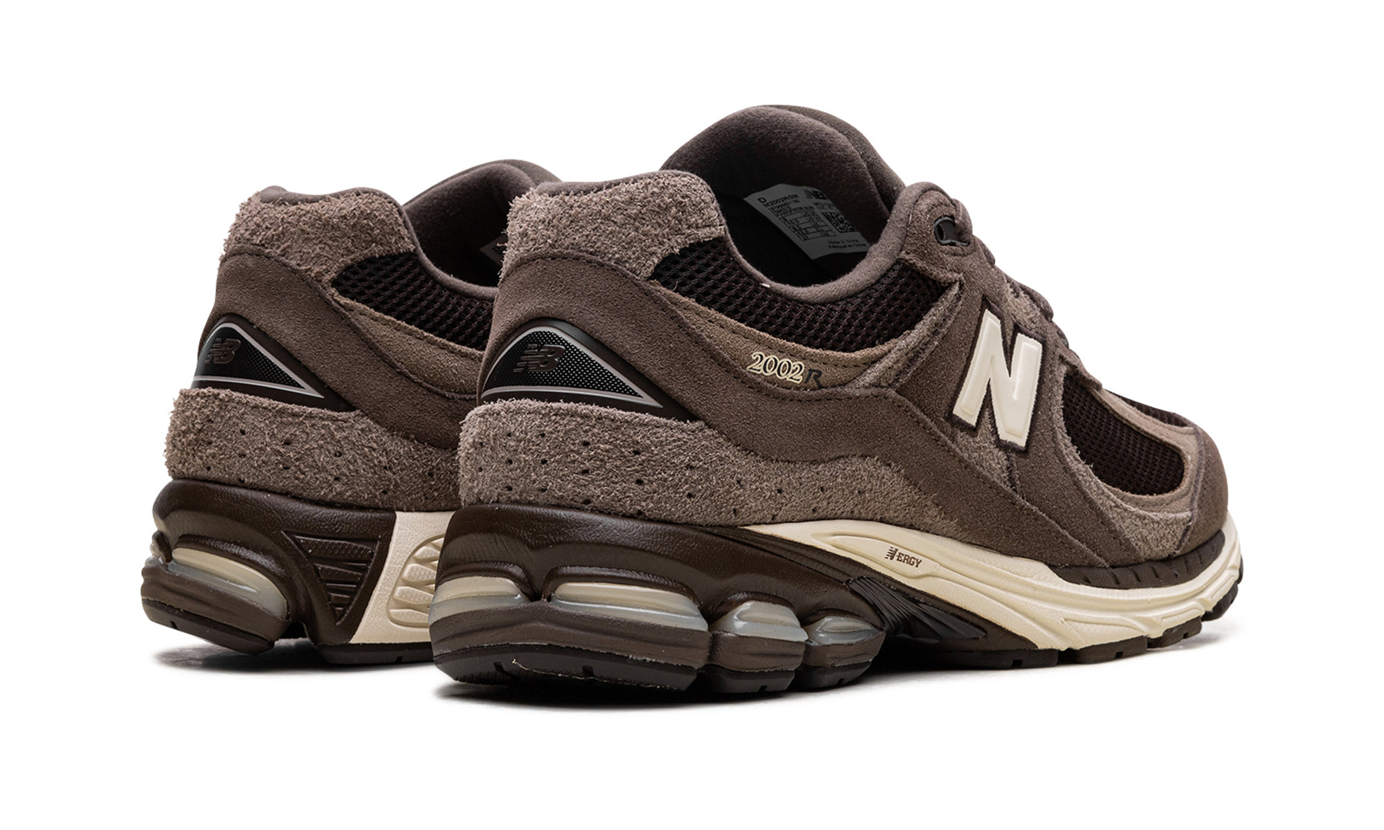new balance 2002r shoe palace volcanic rocks brown+M2002RGM+diagnol right behind view