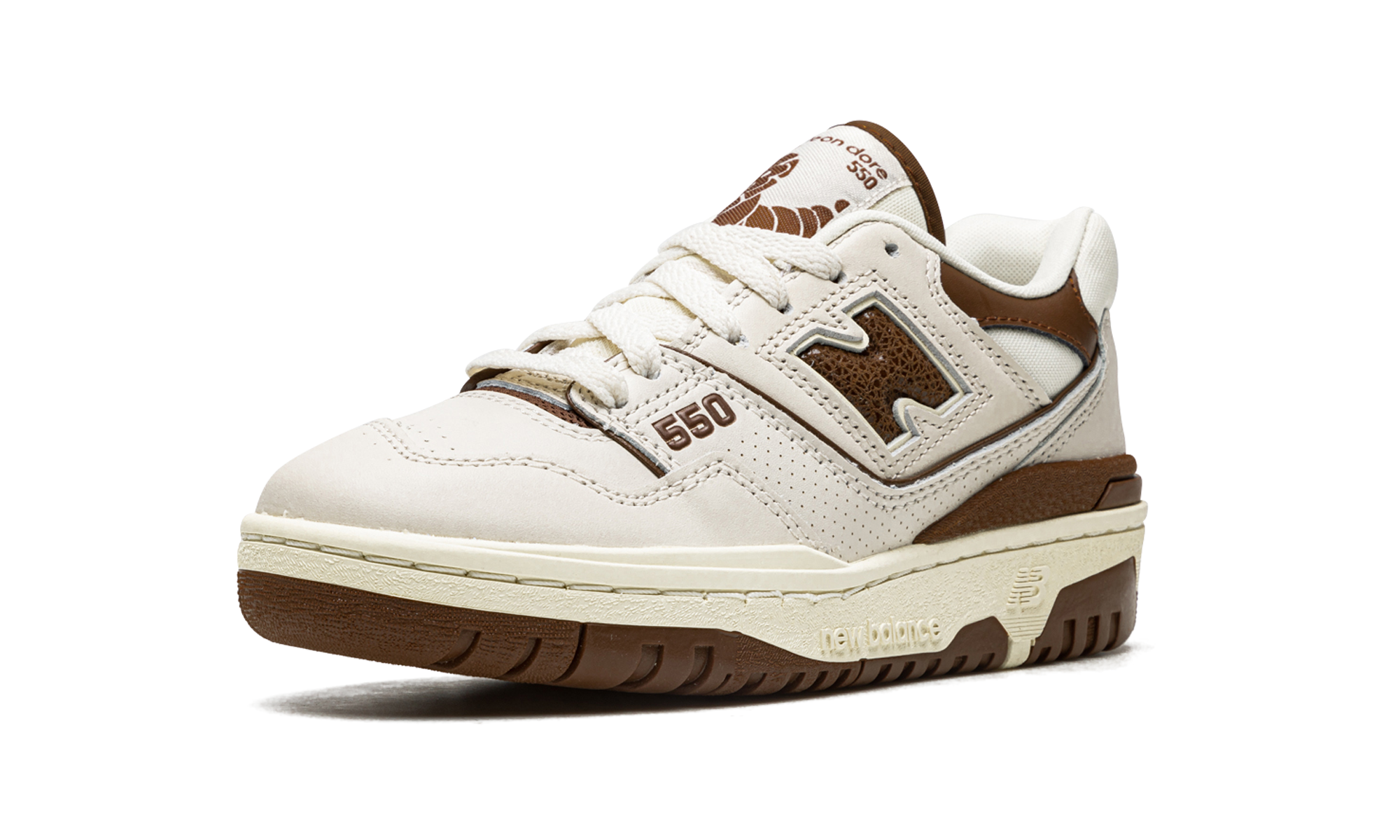 new balance 550 aime leon dore brown+BB550AB1+left diagnol single view