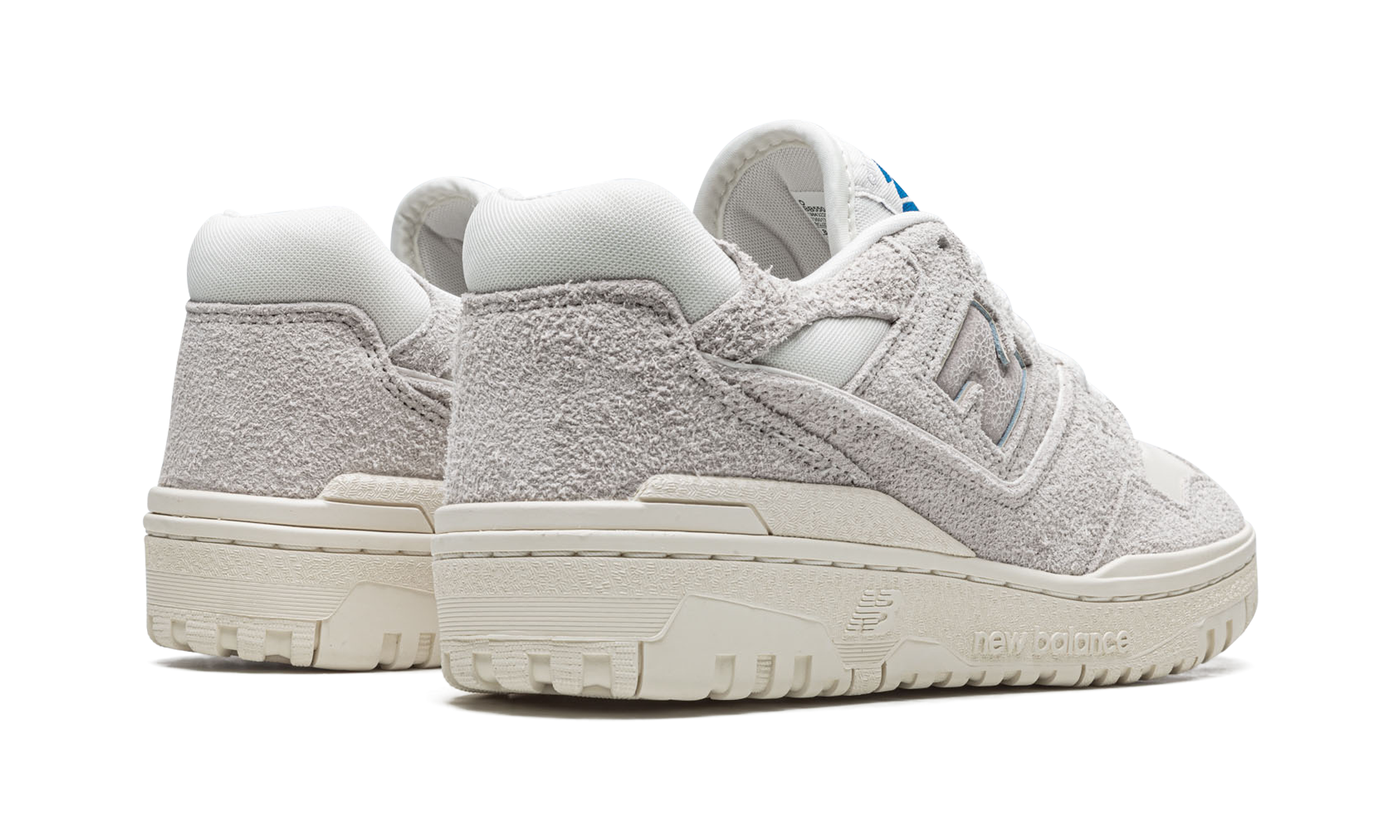 new balance 550 aime leon dore grey suede+BB550AC1+diagnol right behind view