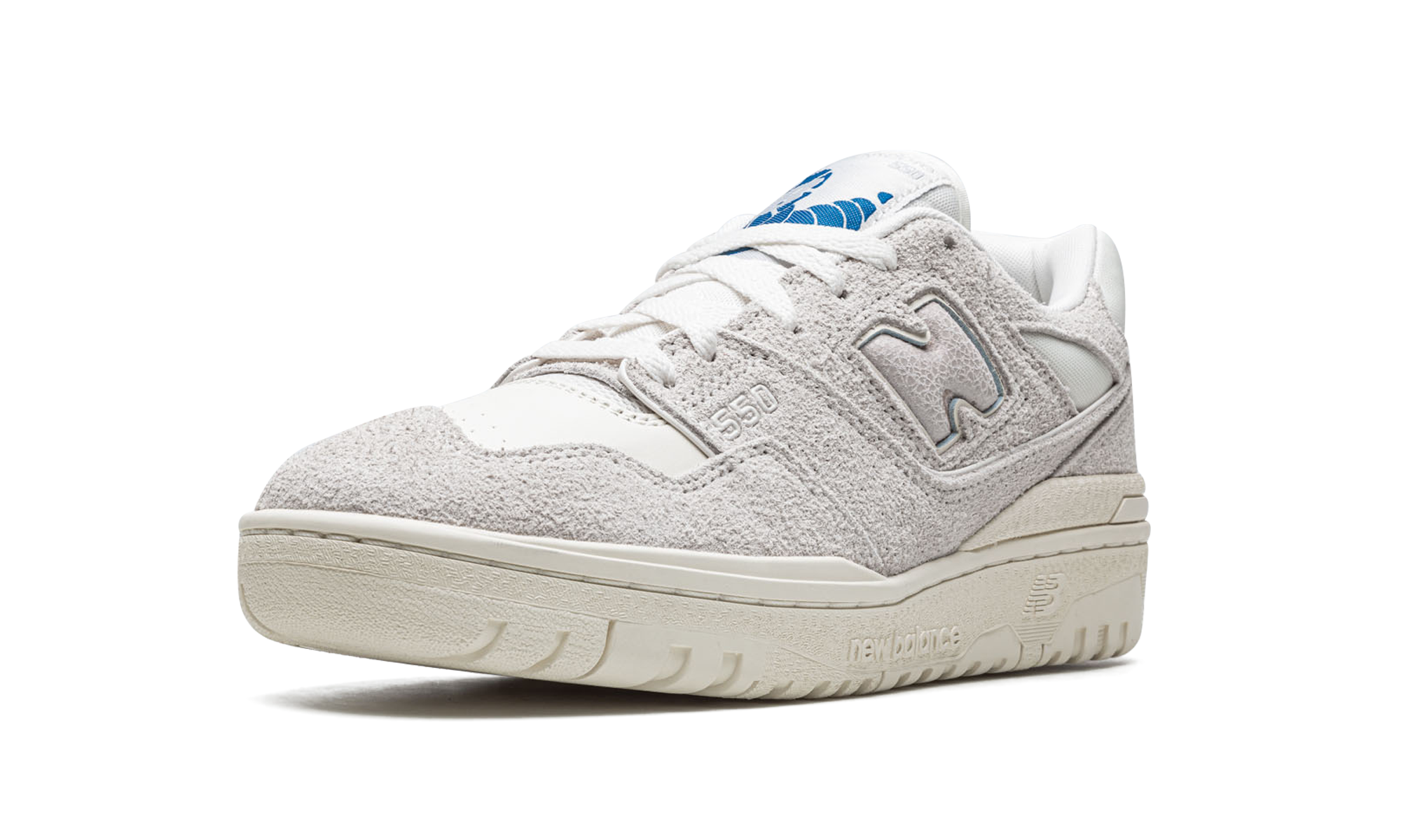 new balance 550 aime leon dore grey suede+BB550AC1+left diagnol single view