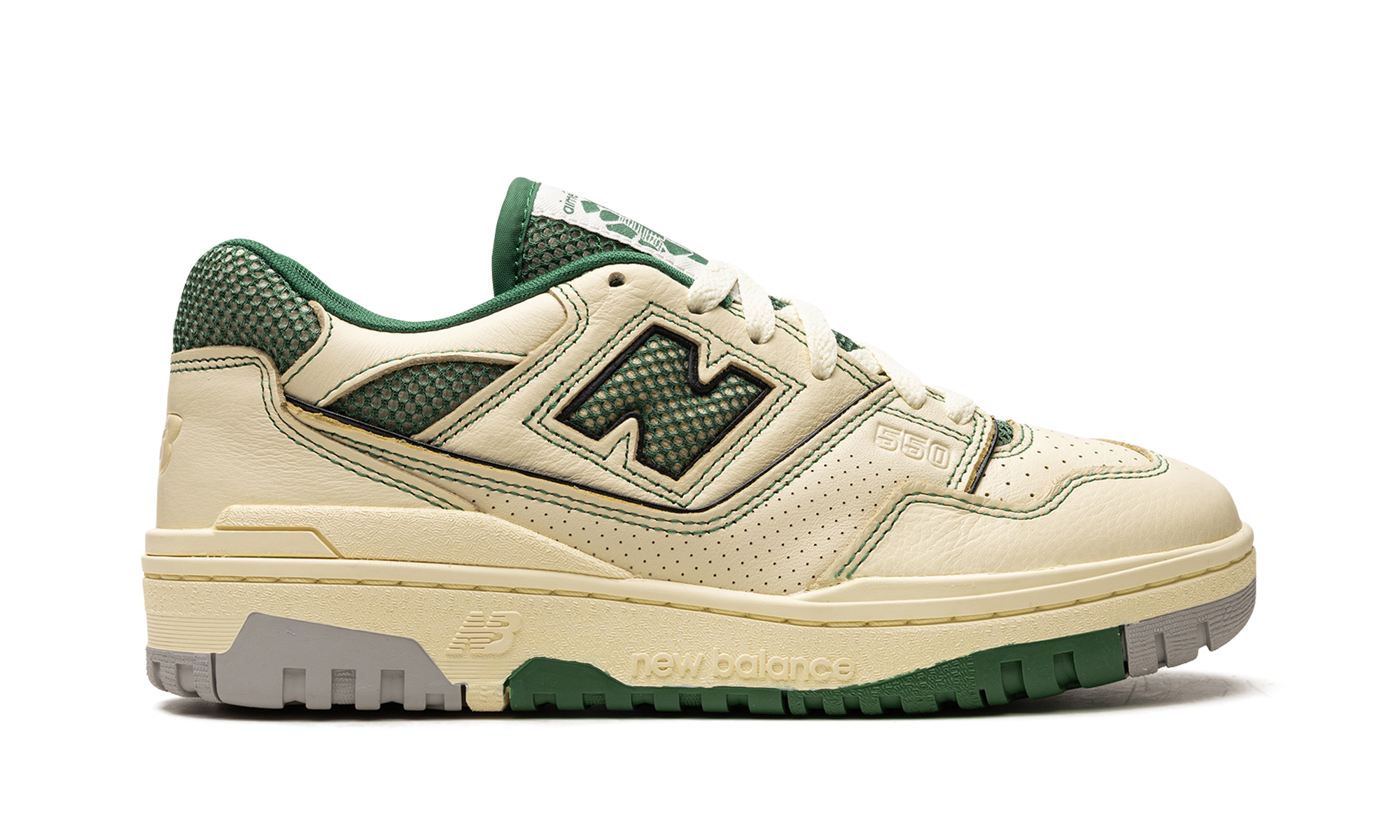 new balance 550 aime leon dore masaryk community gym green+BB550AY1+right view
