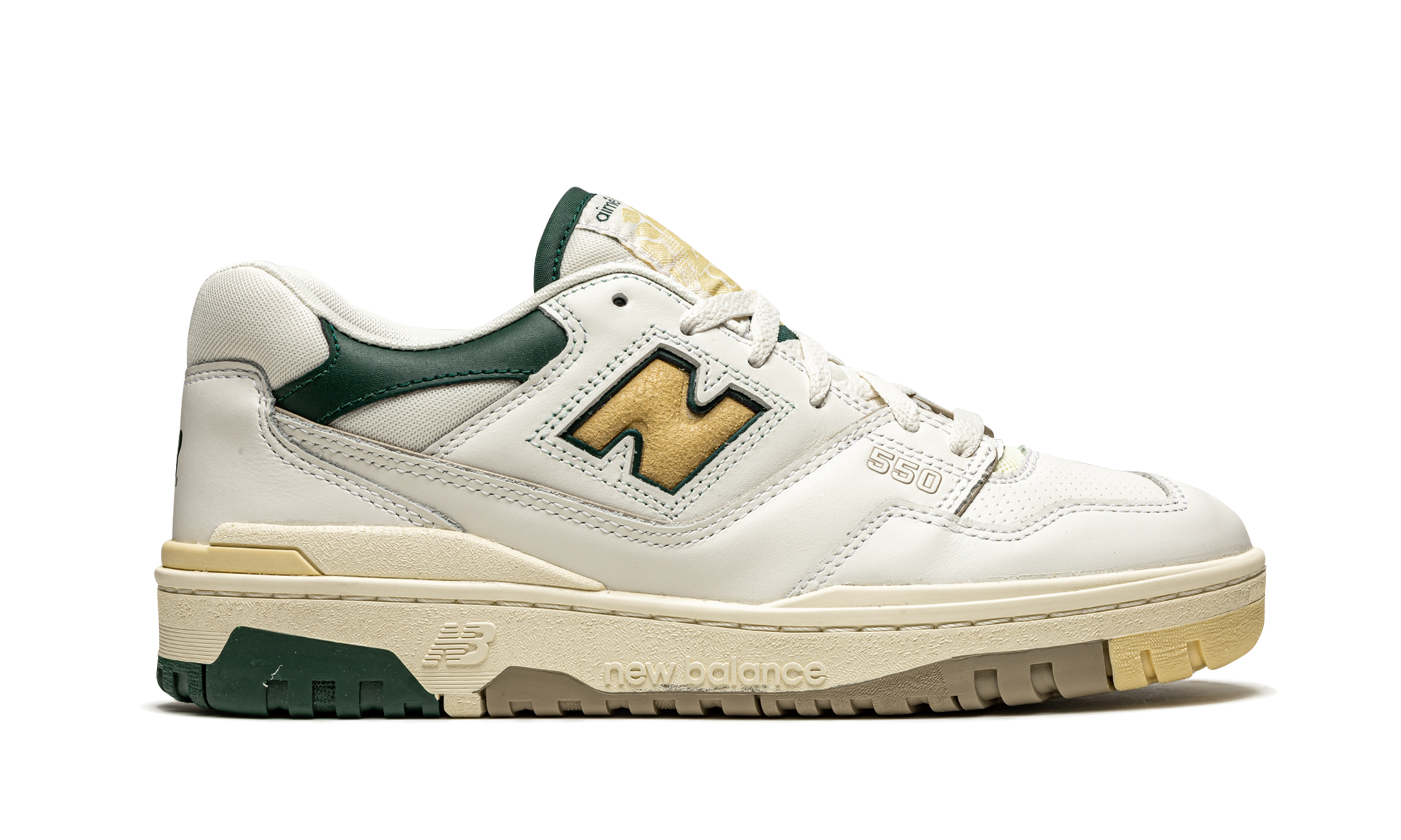 new balance 550 aime leon dore natural green+BB550A2+right view
