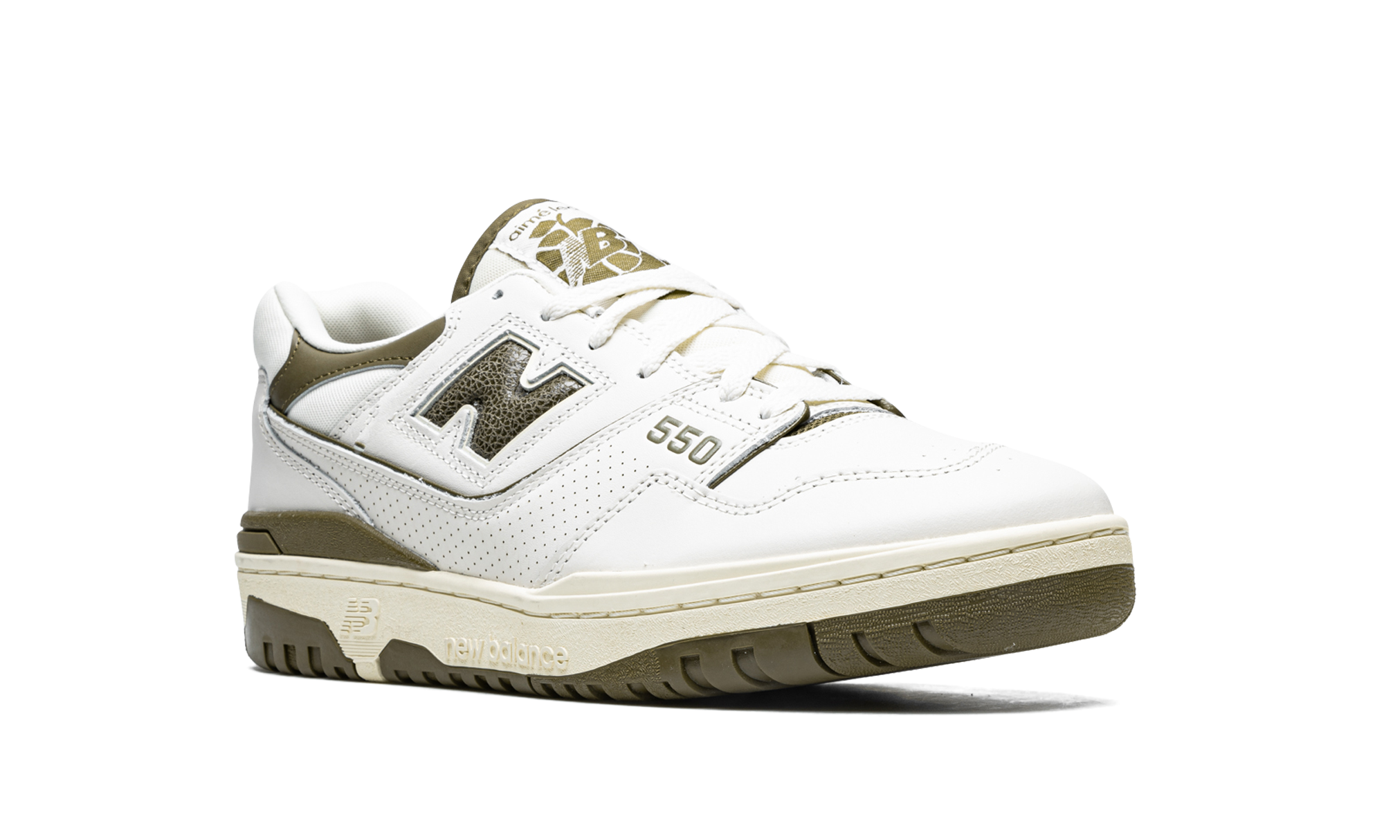 new balance 550 aime leon dore olive+BB550AD1+diagnol right view