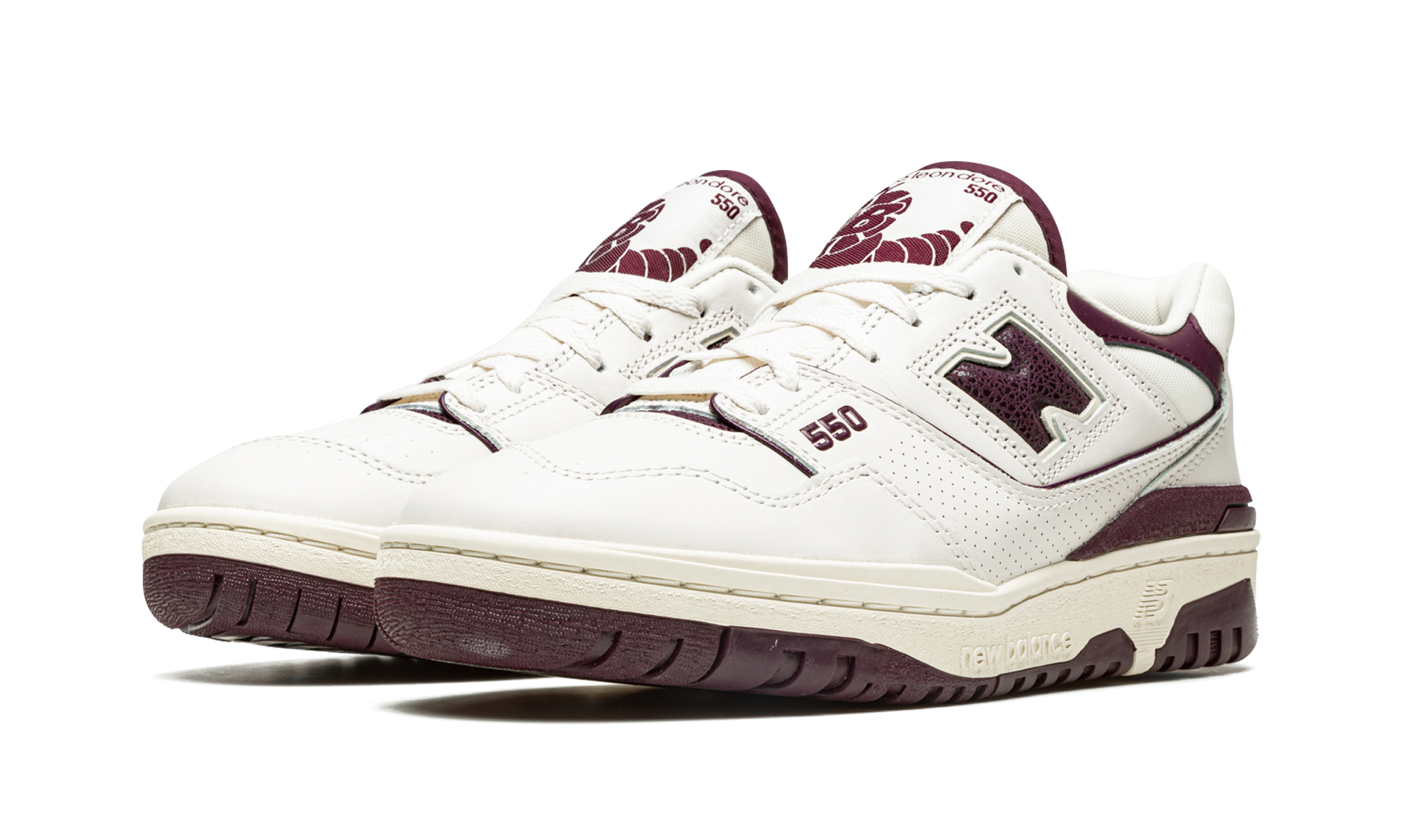 new balance 550 aime leon dore purple+BB550AR1+diagnol left view