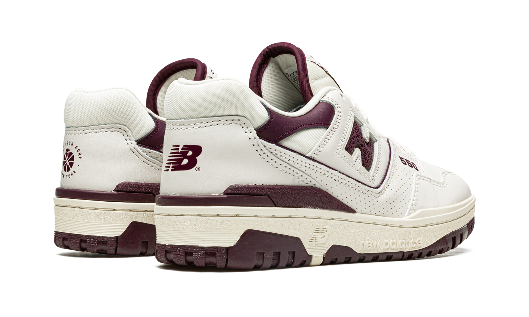new balance 550 aime leon dore purple+BB550AR1+diagnol right behind view
