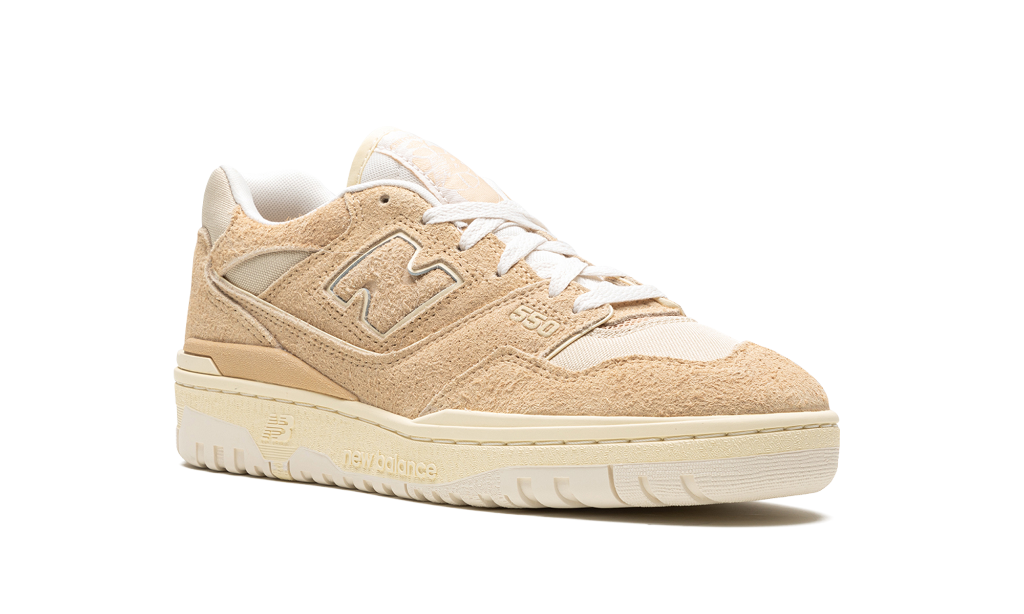 new balance 550 aime leon dore taupe suede+BB550DA1+diagnol right view