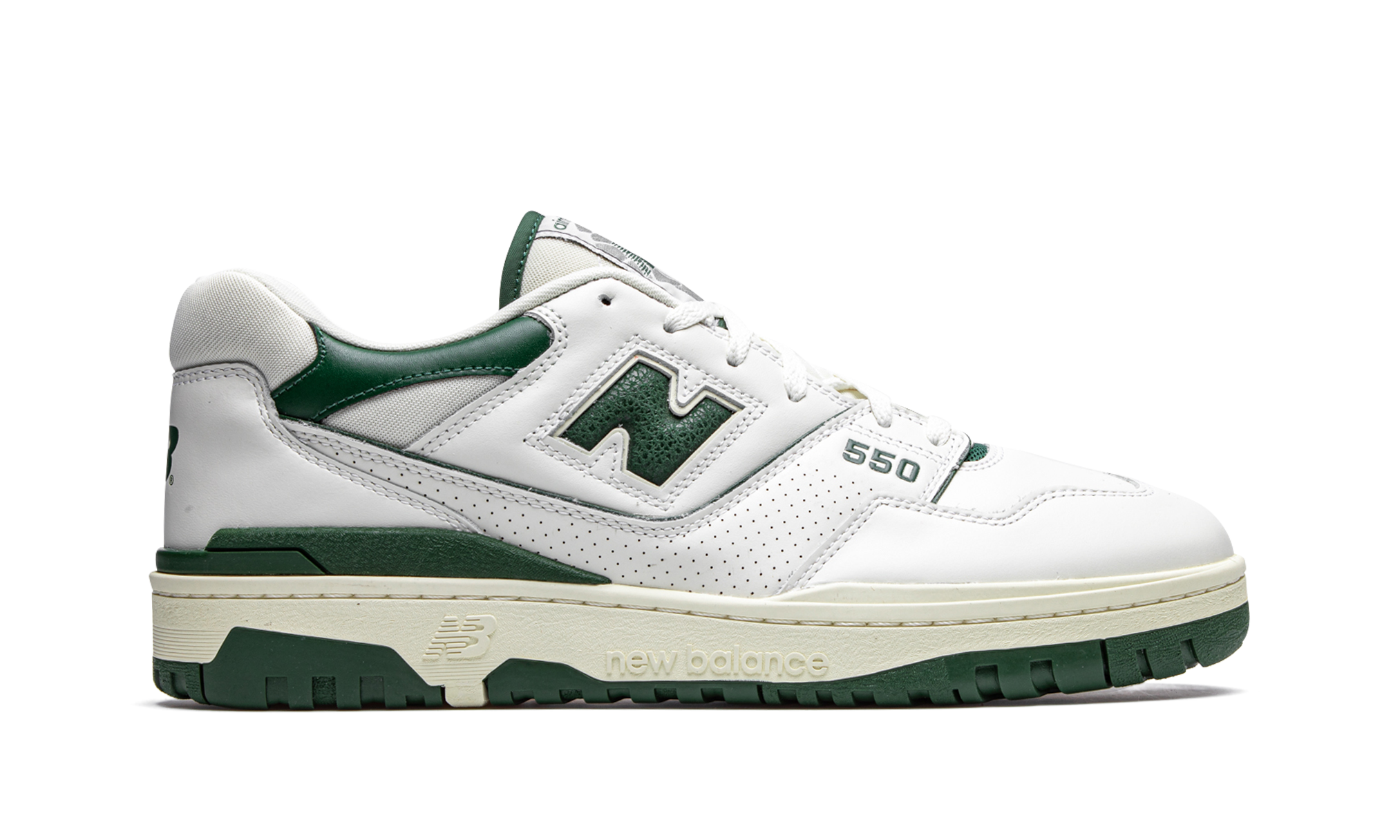 new balance 550 aime leon dore white green+BB550ALD+right view