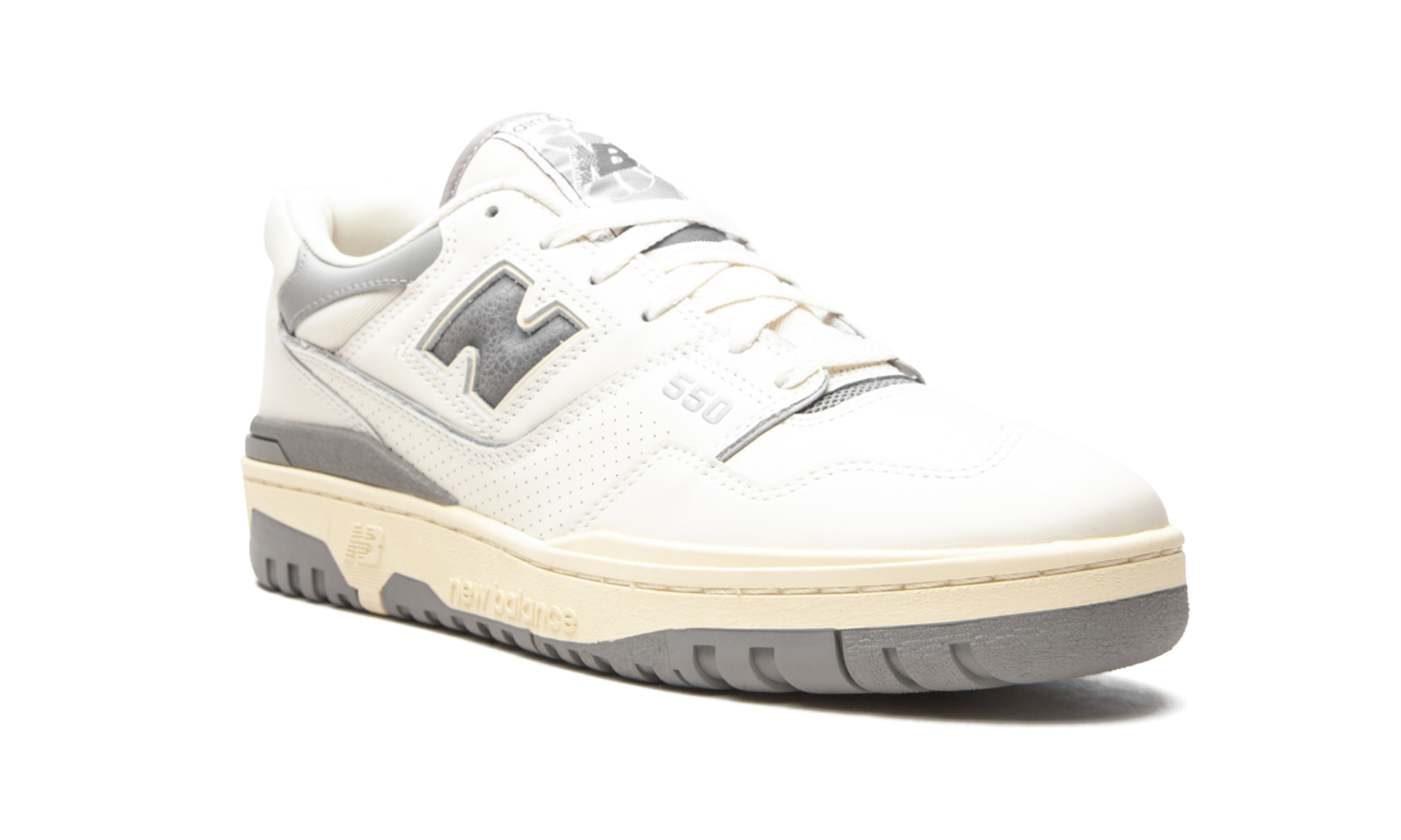 new balance 550 aime leon dore white grey+BB550ALE+diagnol right view