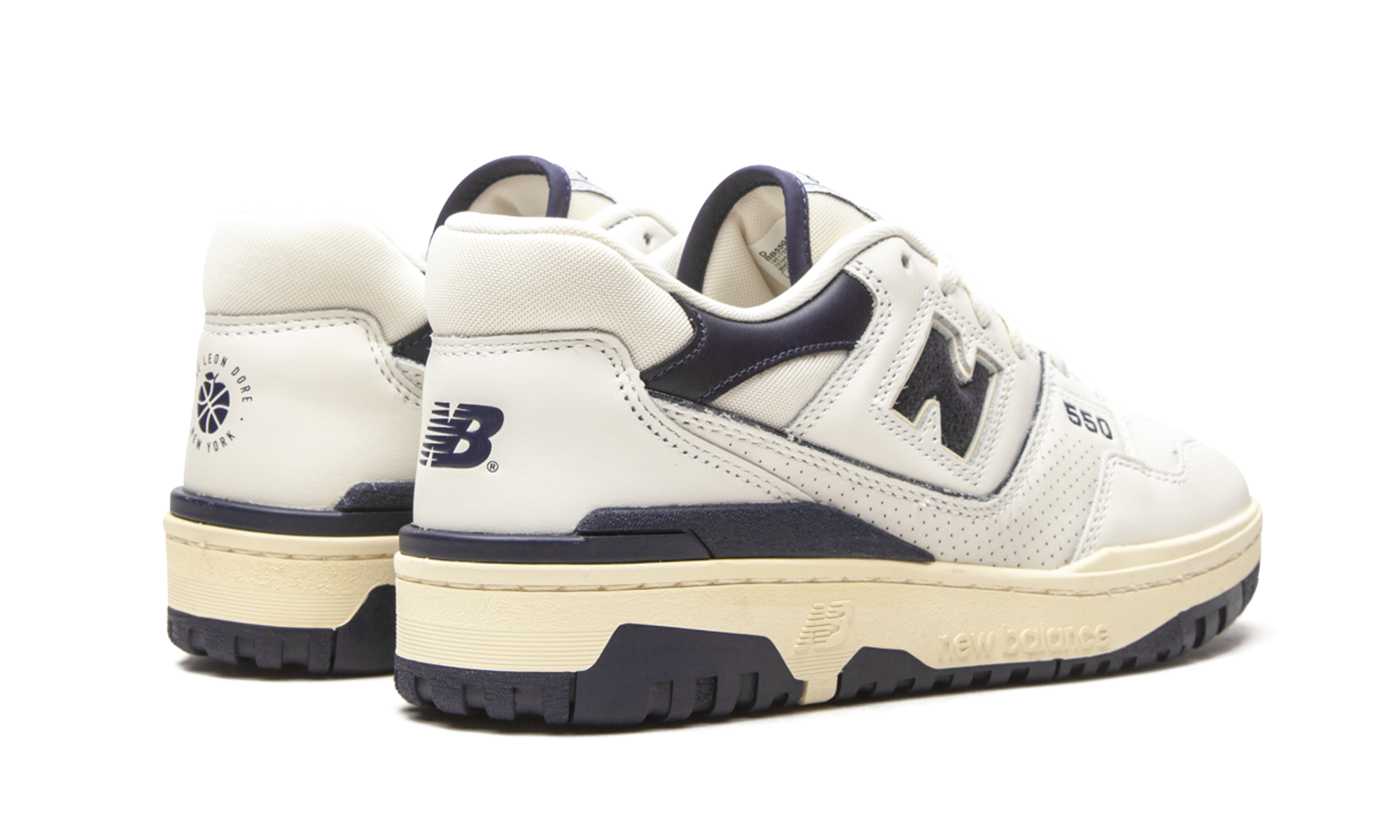 new balance 550 aime leon dore white navy+BB550ALF+diagnol right behind view