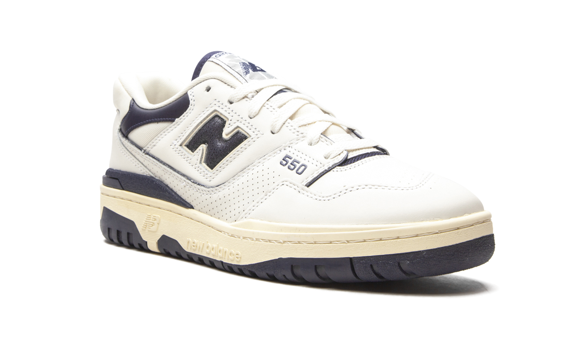 new balance 550 aime leon dore white navy+BB550ALF+diagnol right view