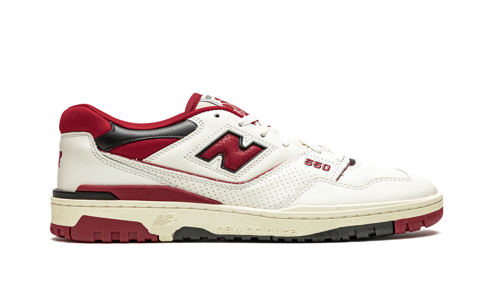 new balance 550 aime leon dore white red+BB550AE1+right view