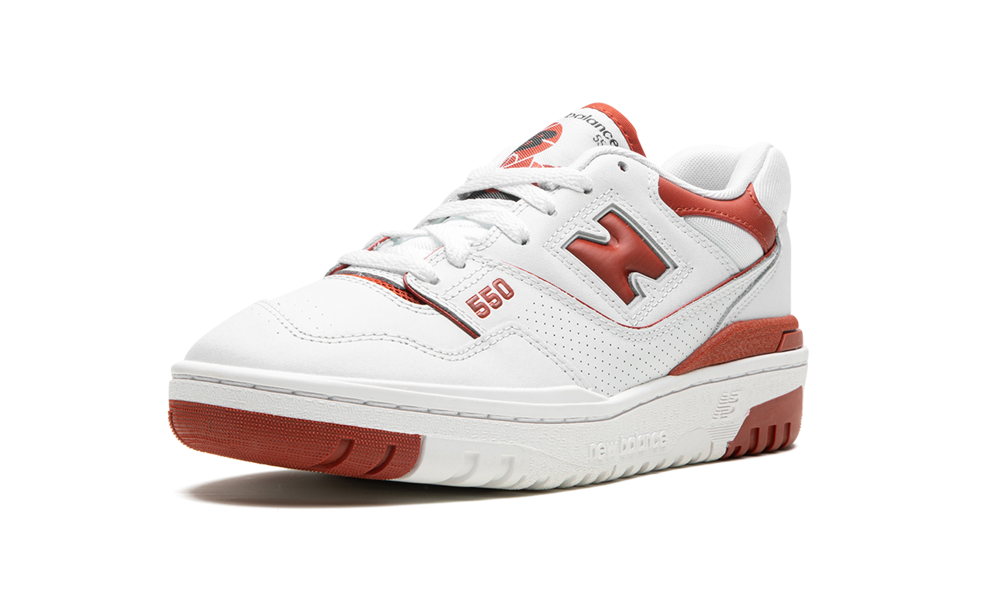 new balance 550 brick red women s+BBW550BR+left diagnol single view